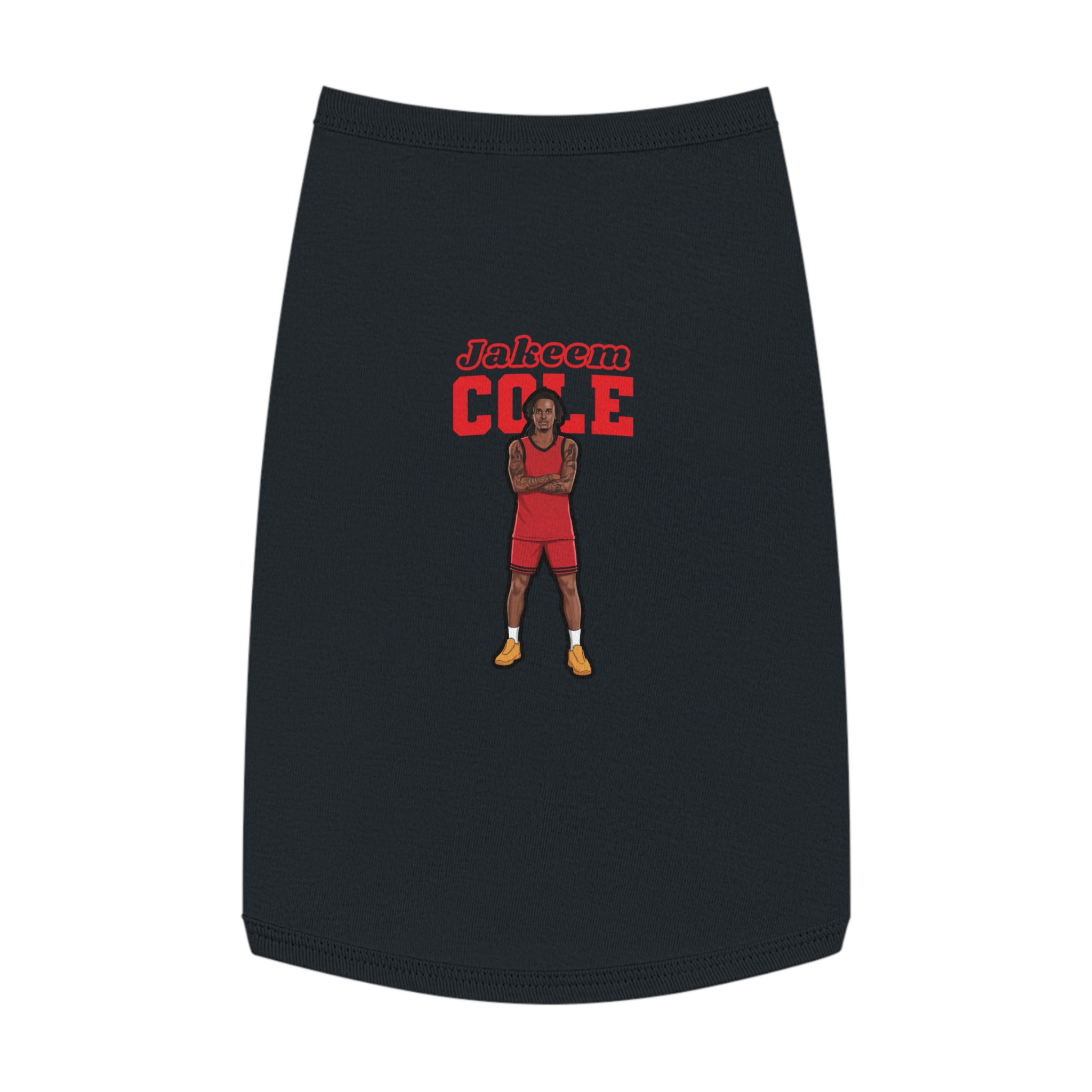 Pet Tank Top — character_name_arch in Black