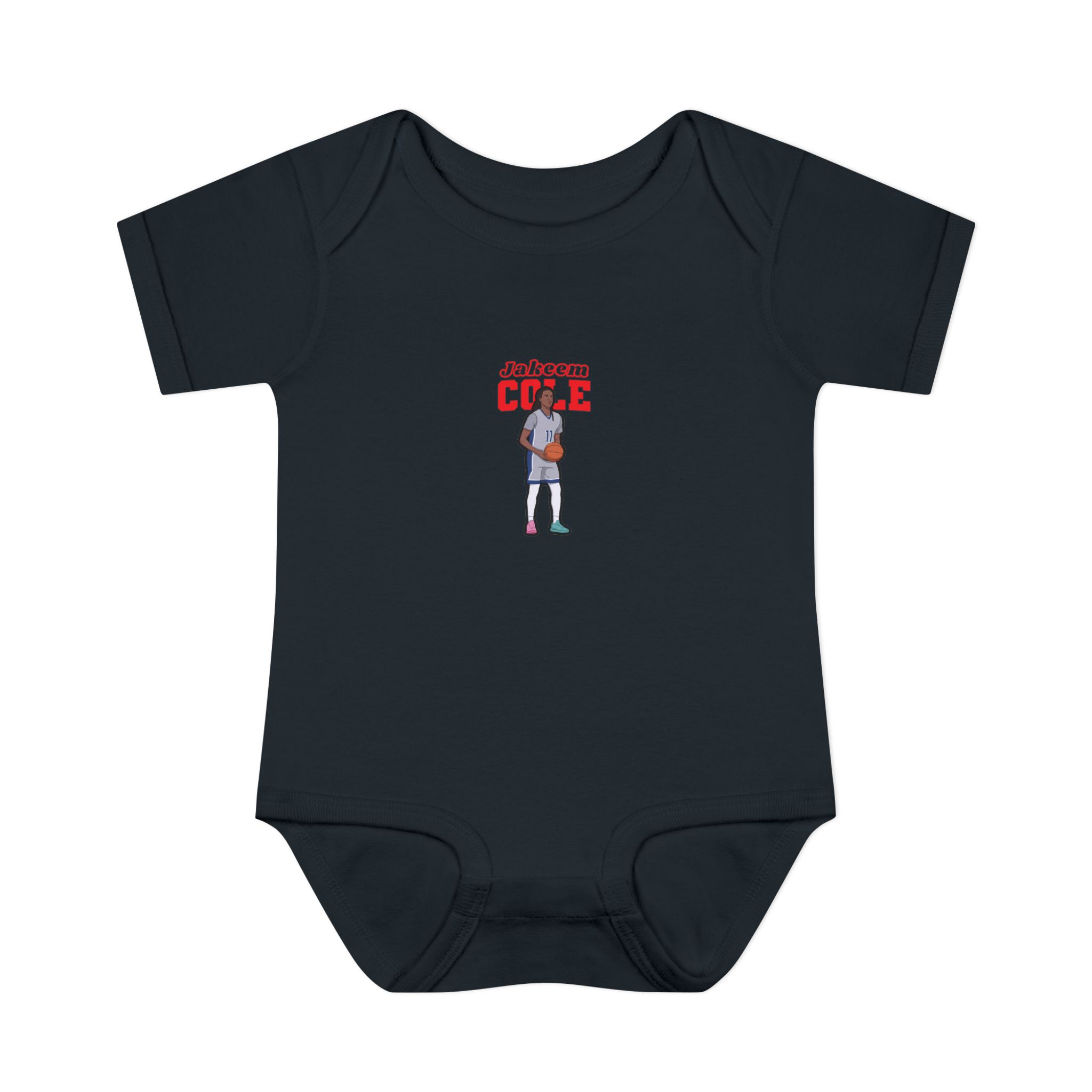 Baby Onesie — character_name_arch in Black
