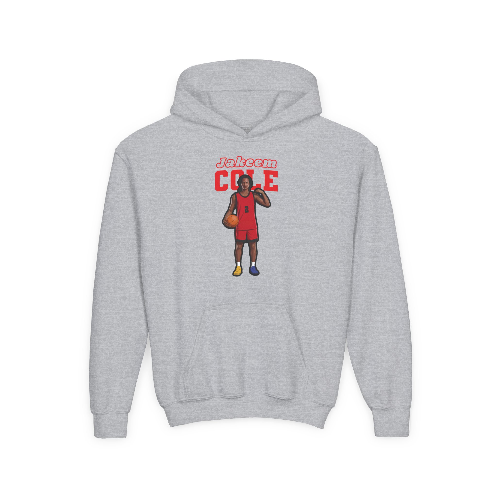 Youth Hoodie — character_name_arch in Grey