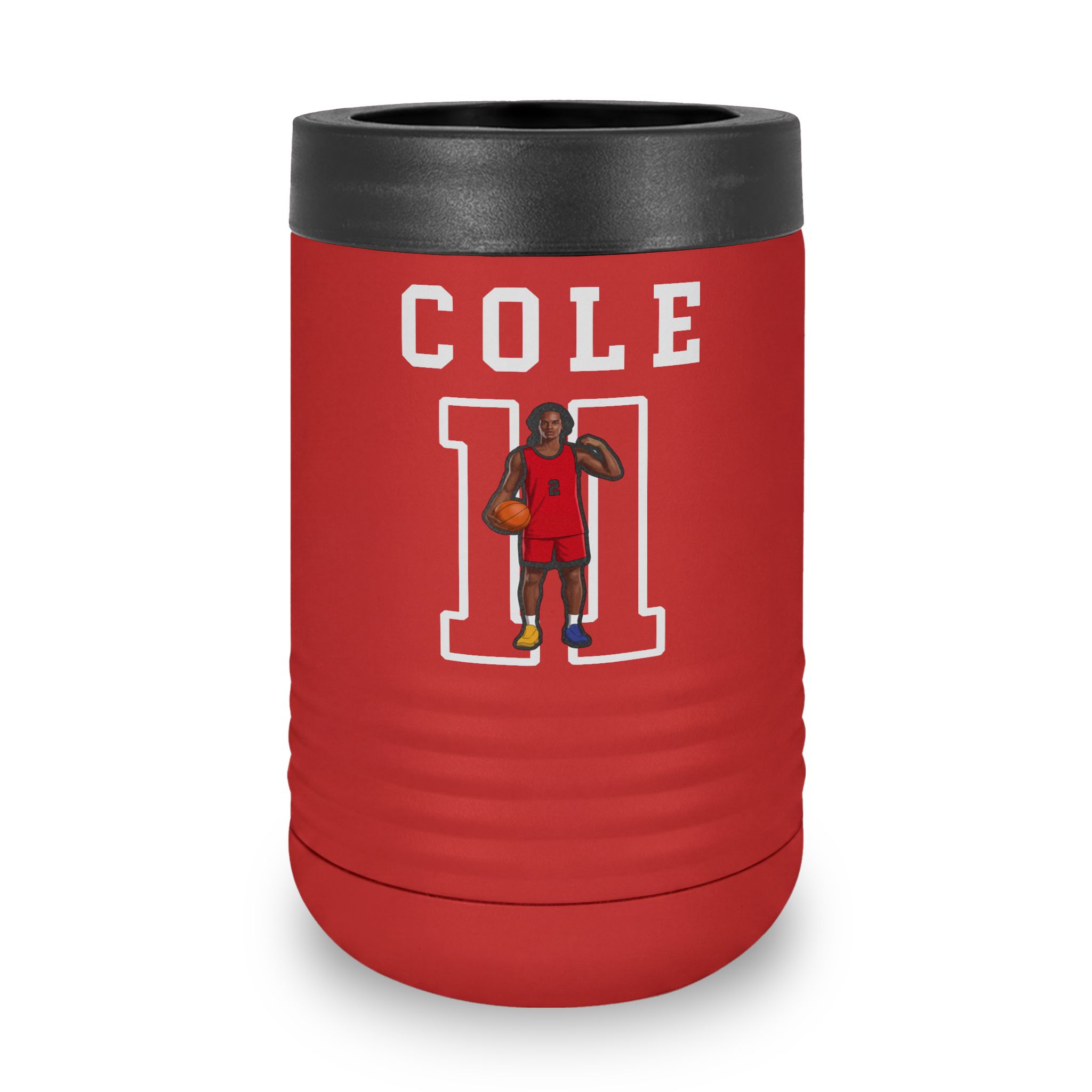 Stainless Can Cooler — character_shirsey in Red