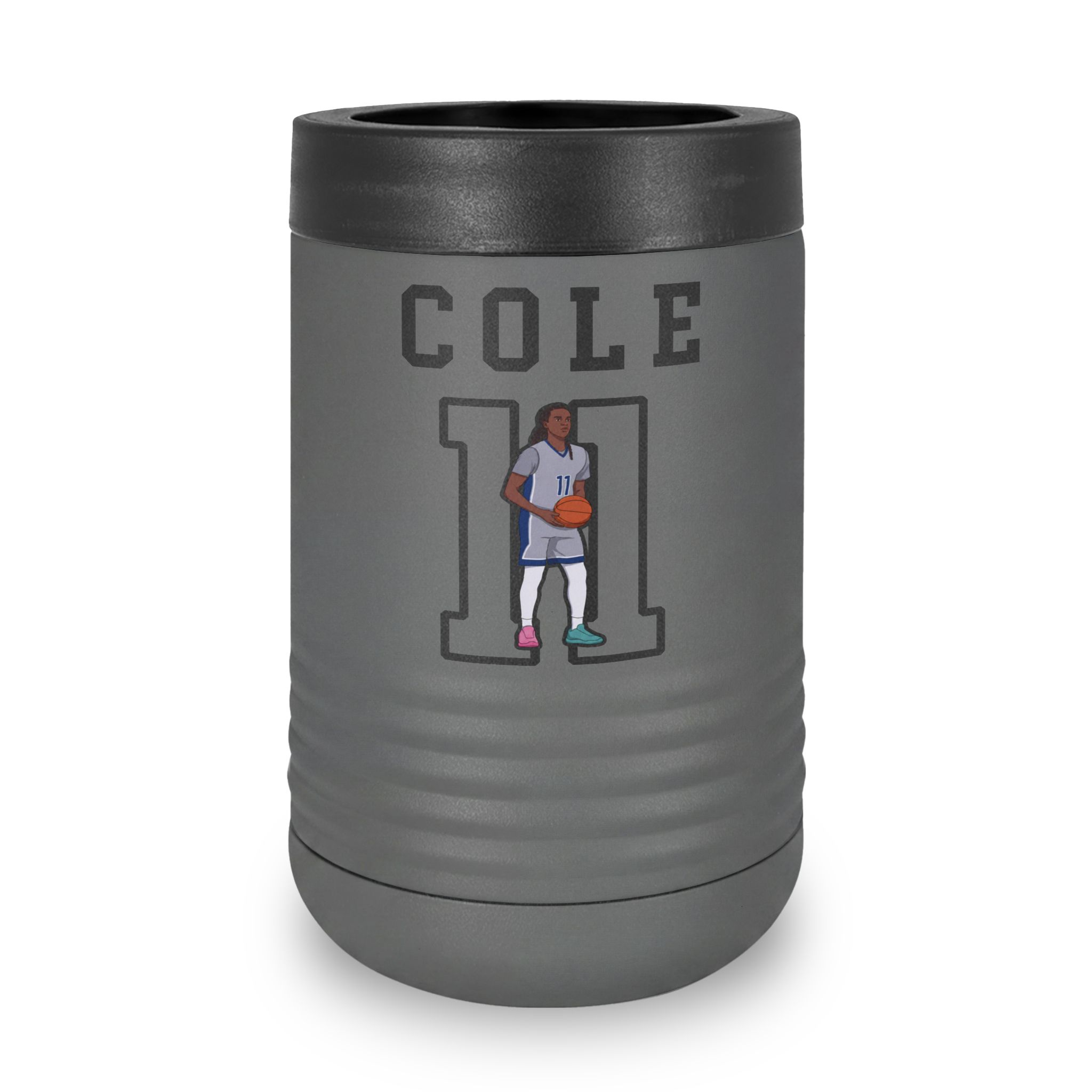 Stainless Can Cooler — character_shirsey in Grey