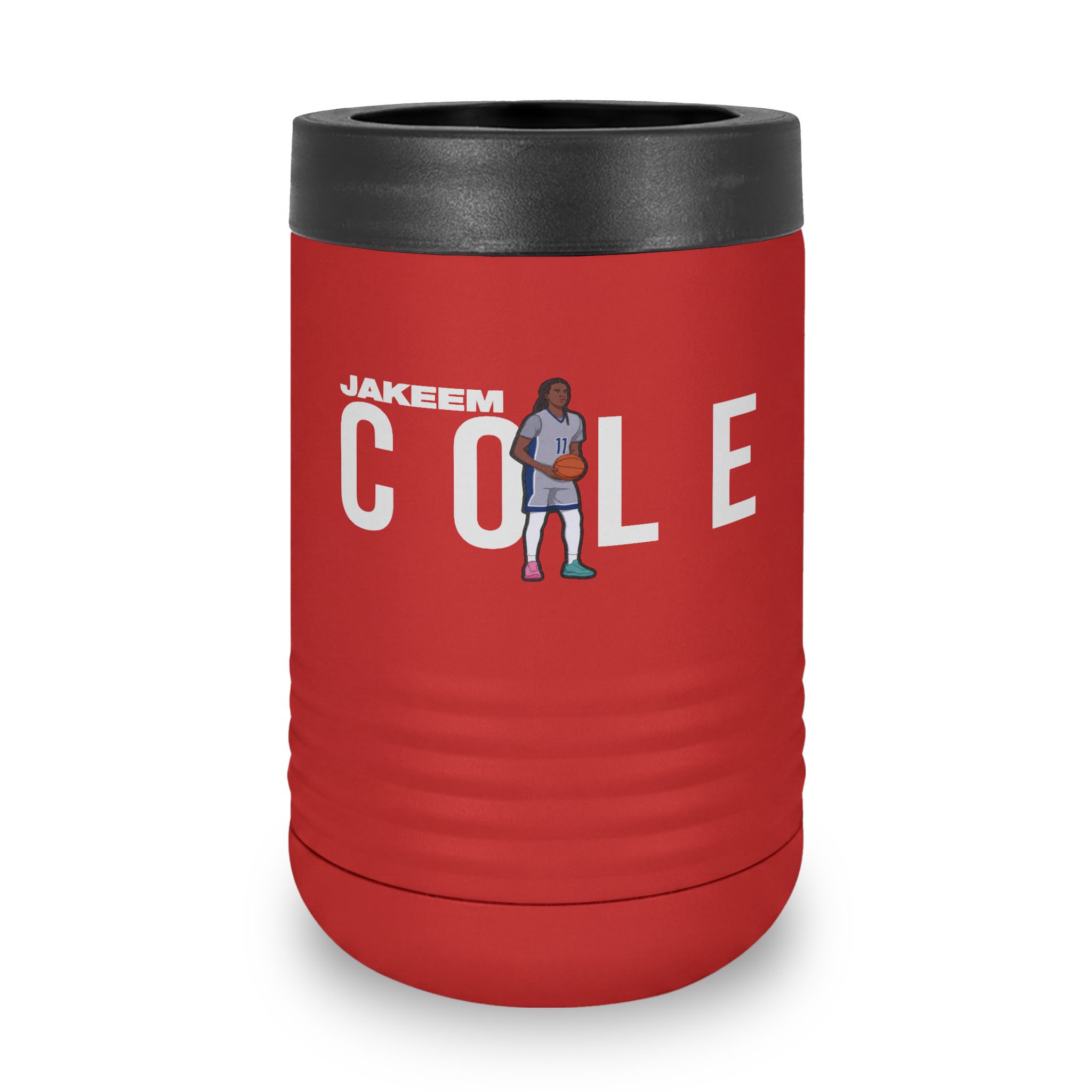 Stainless Can Cooler — character_player_name in Red