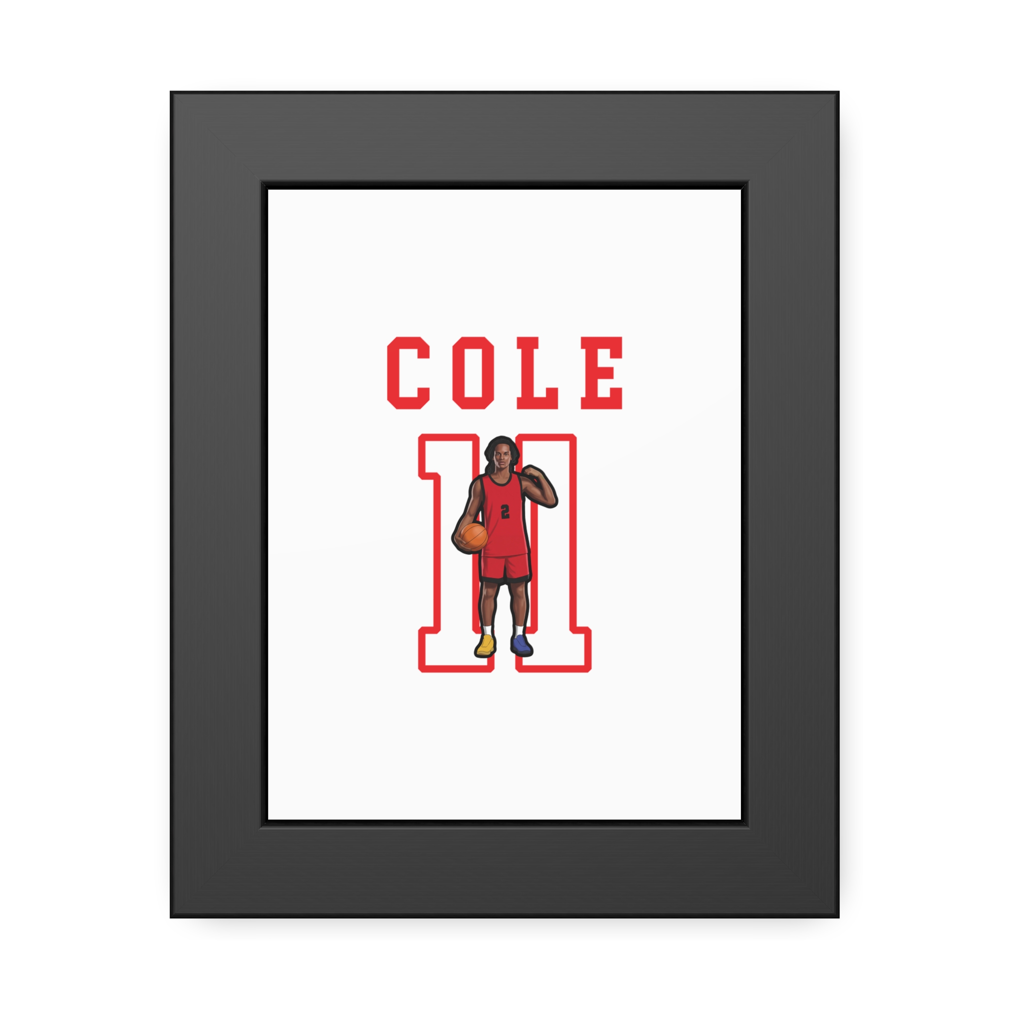 Framed Poster — character_shirsey in Black