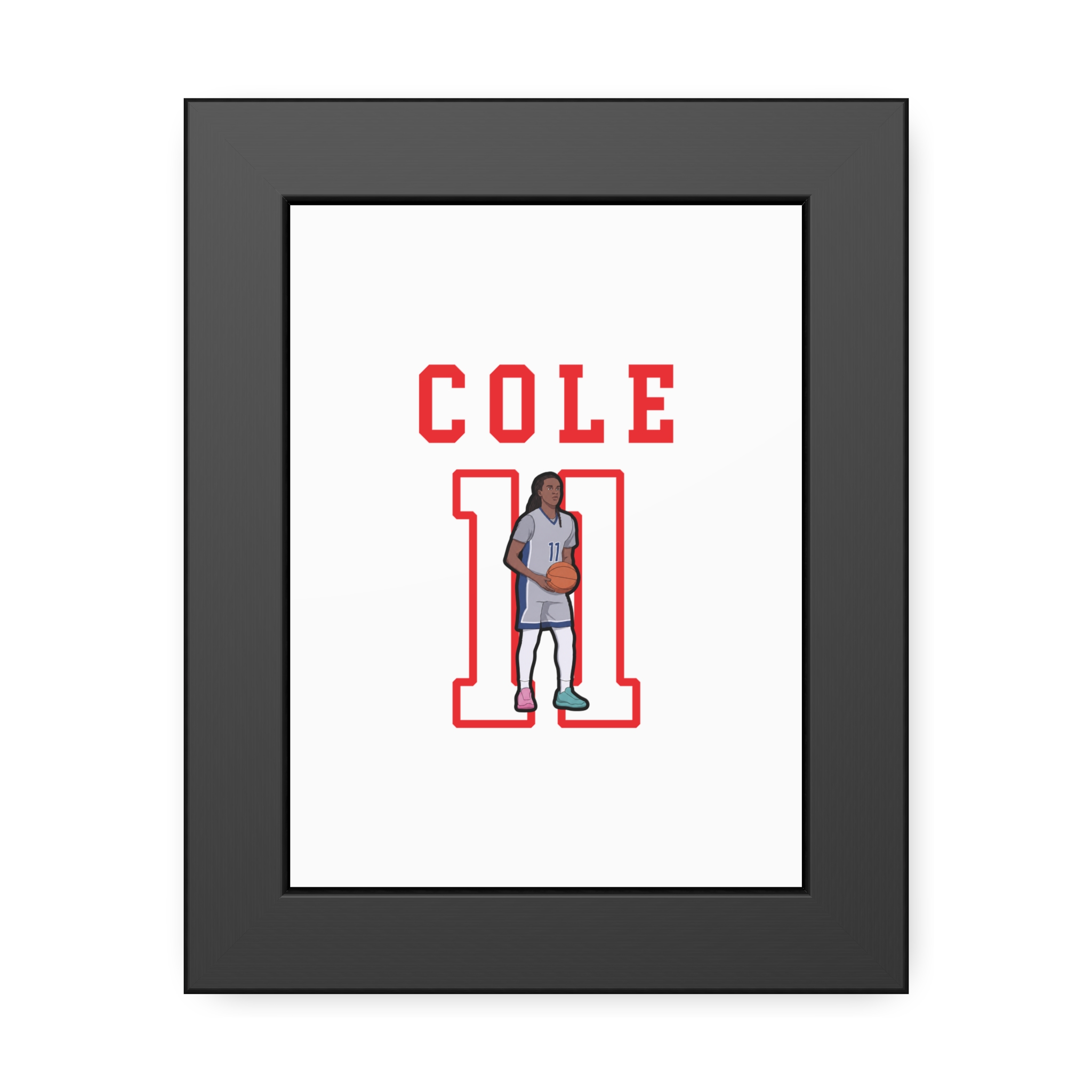 Framed Poster — character_shirsey in Black