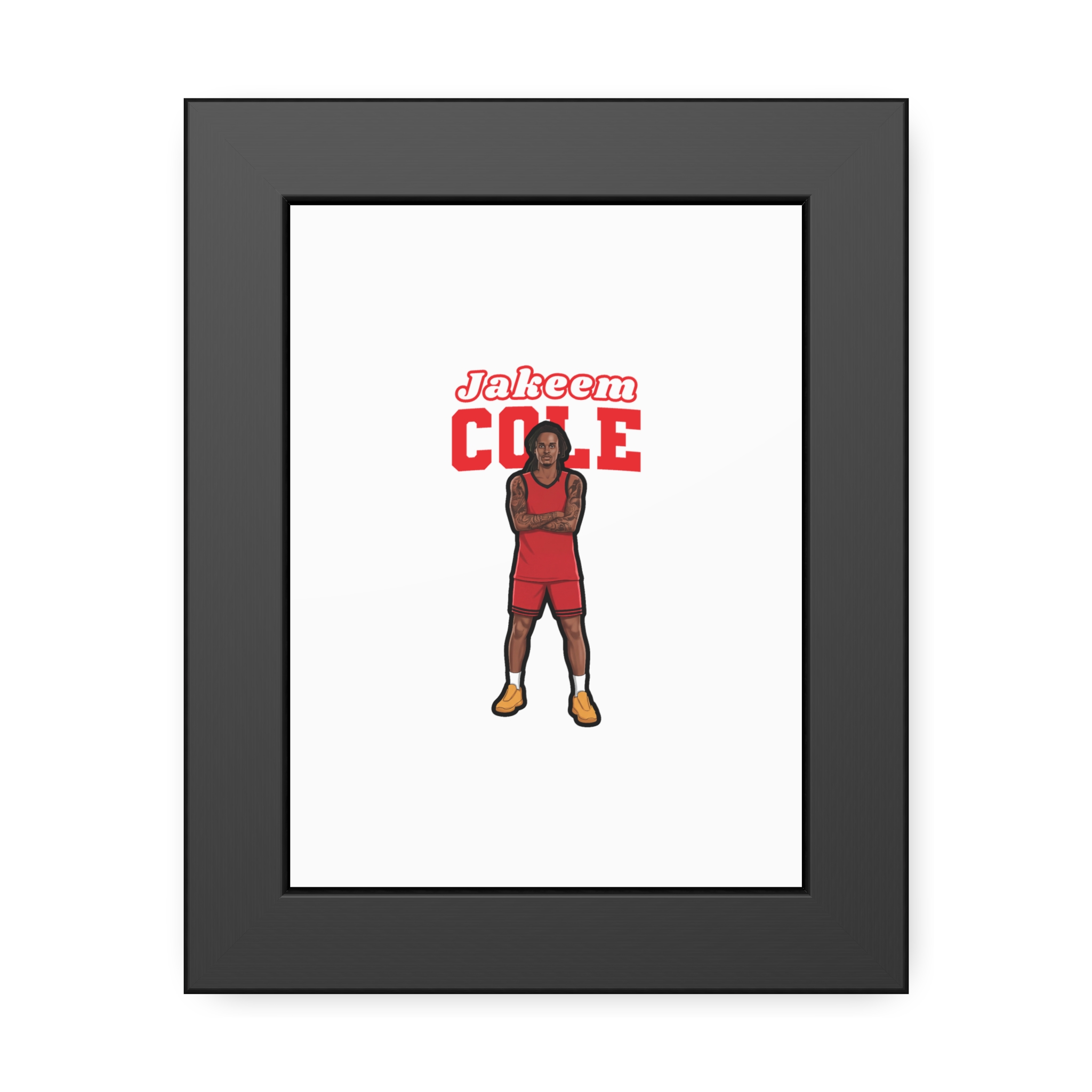 Framed Poster — character_name_arch in Black