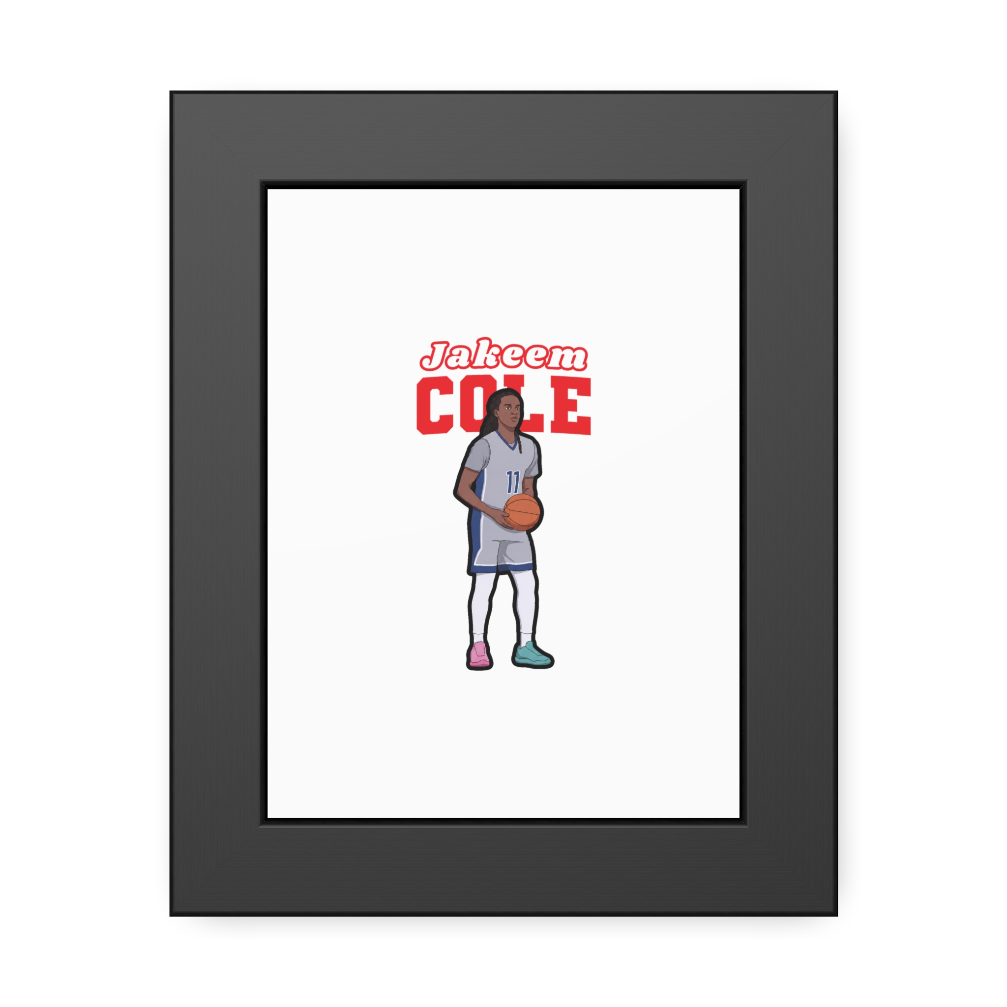 Framed Poster — character_name_arch in Black