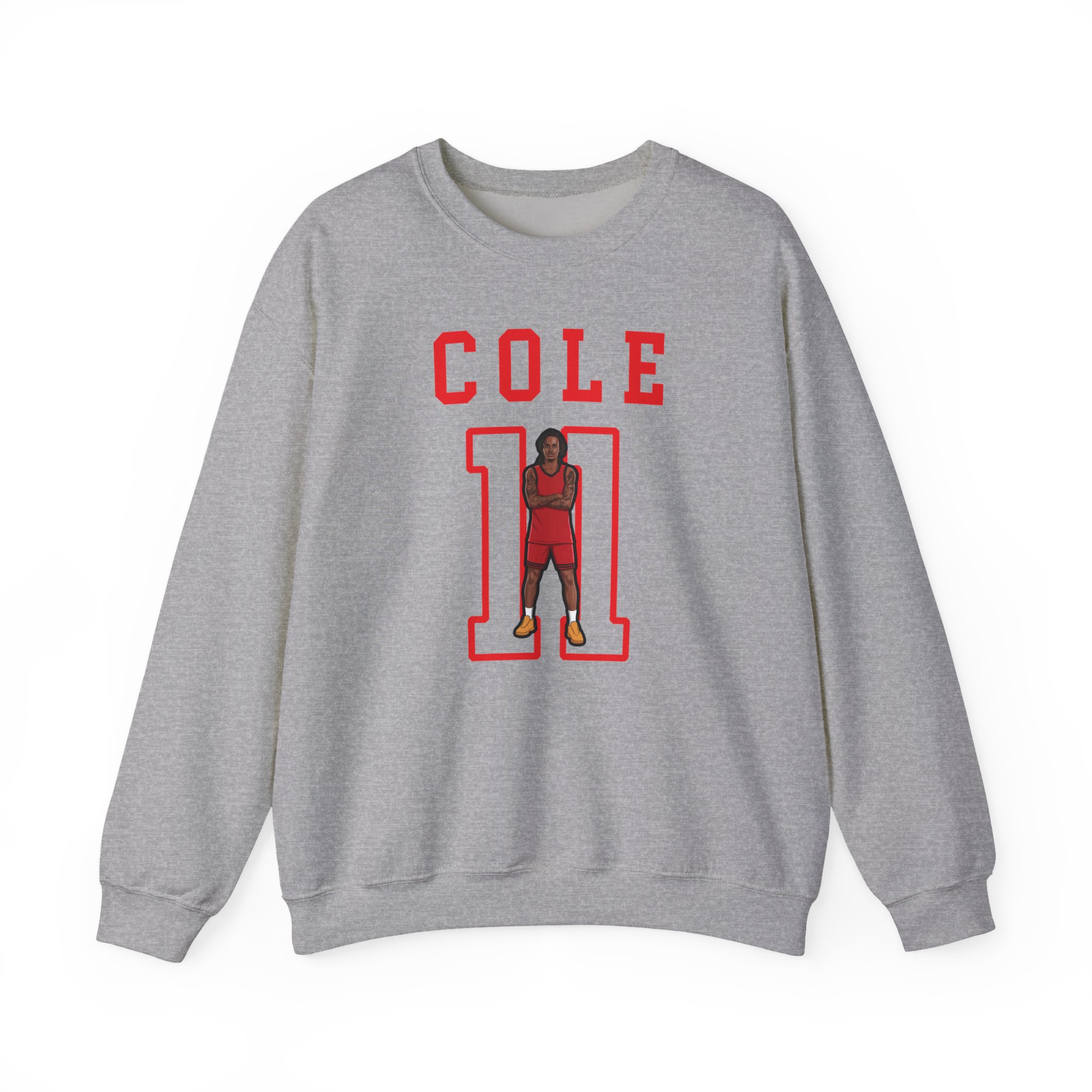 Crewneck Sweatshirt — character_shirsey in Grey