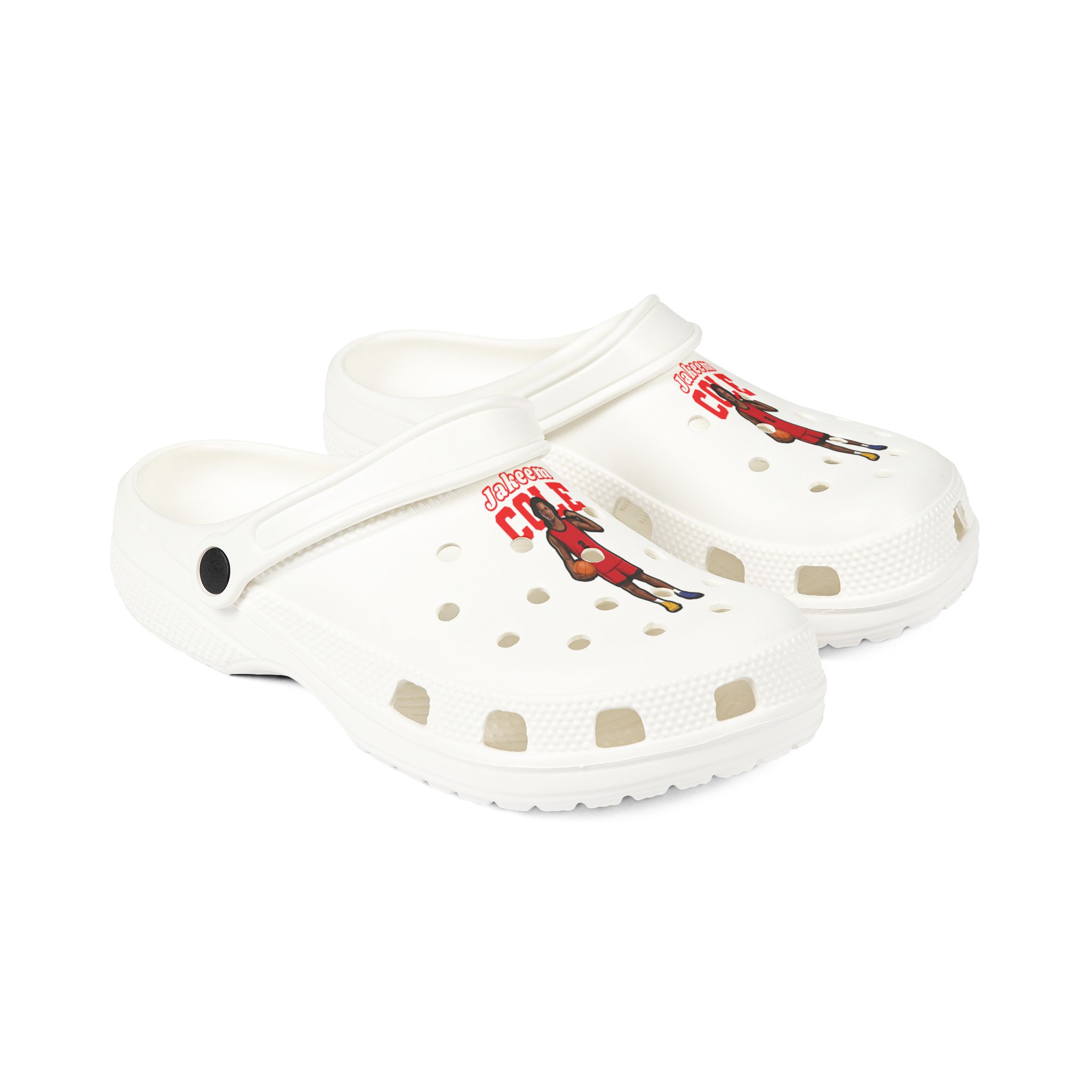 Rubber Clogs — character_name_arch in White