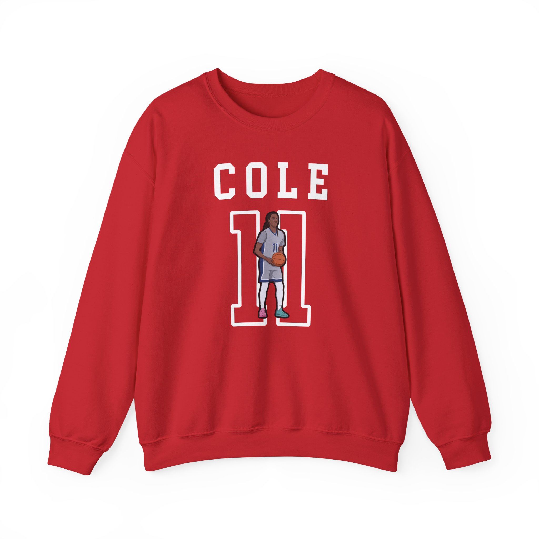 Crewneck Sweatshirt — character_shirsey in Red
