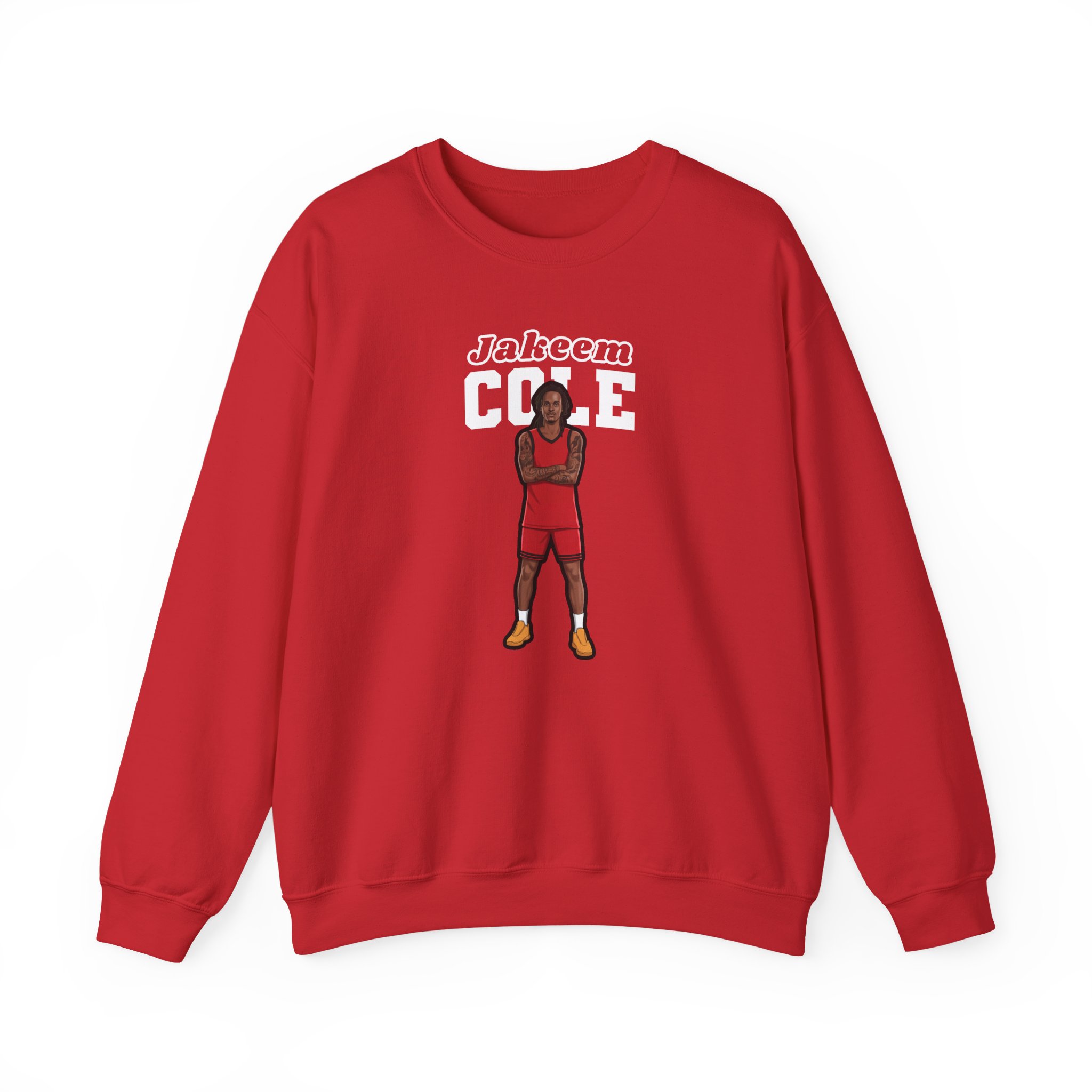 Crewneck Sweatshirt — character_name_arch in Red