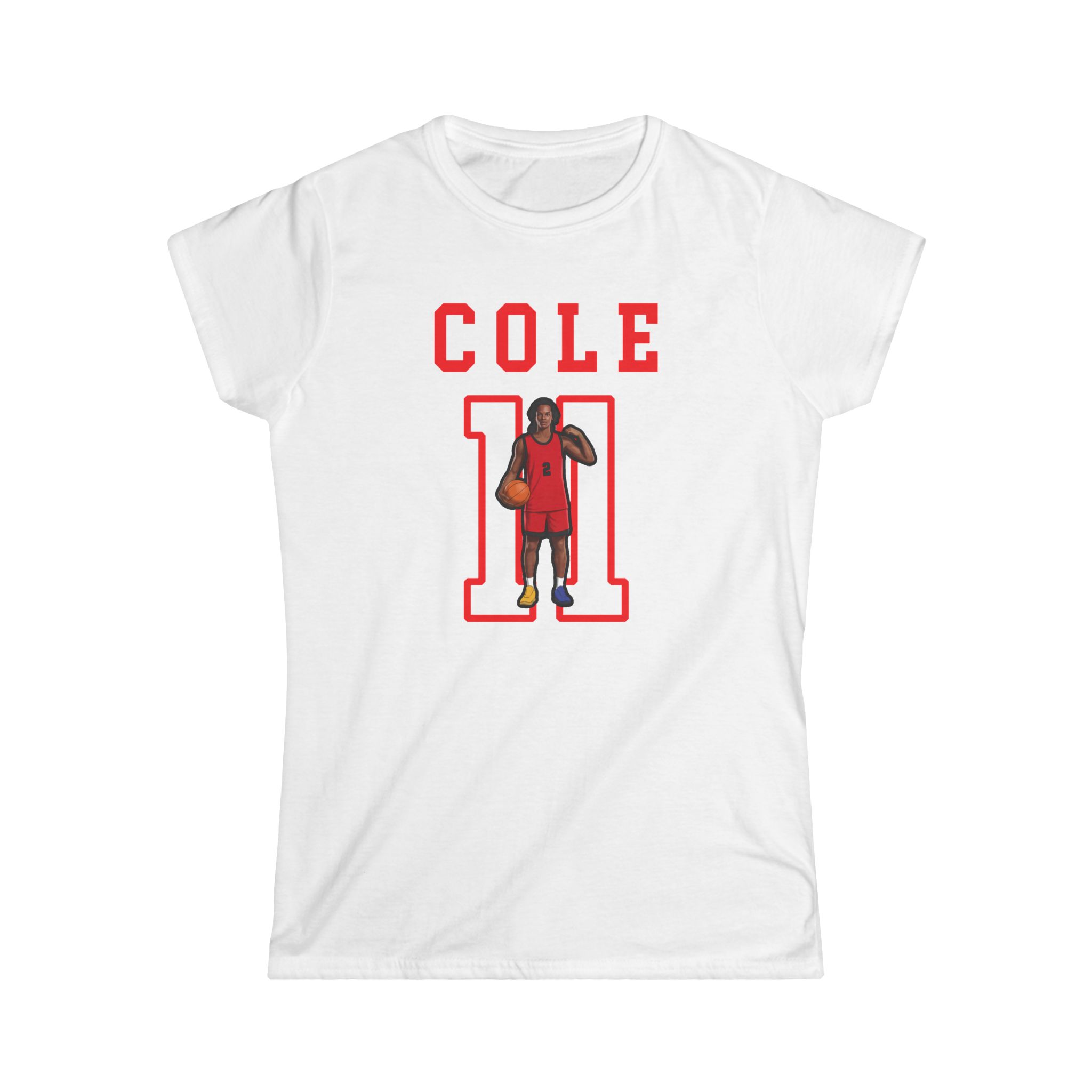 Women's Softstyle Tee — character_shirsey in White