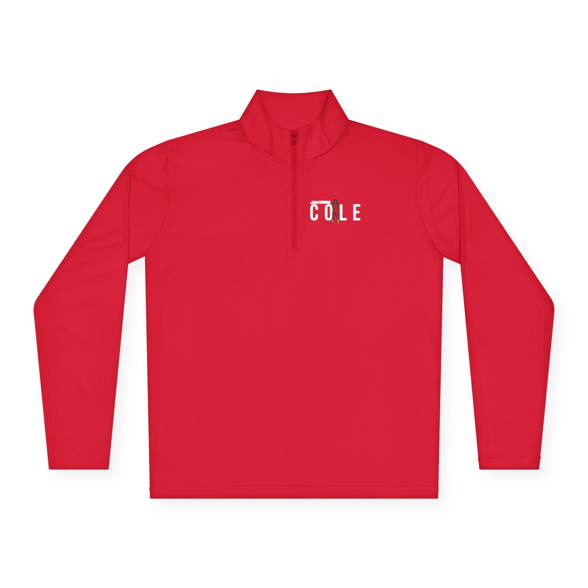 Q-Zip Pullover — character_player_name in Red