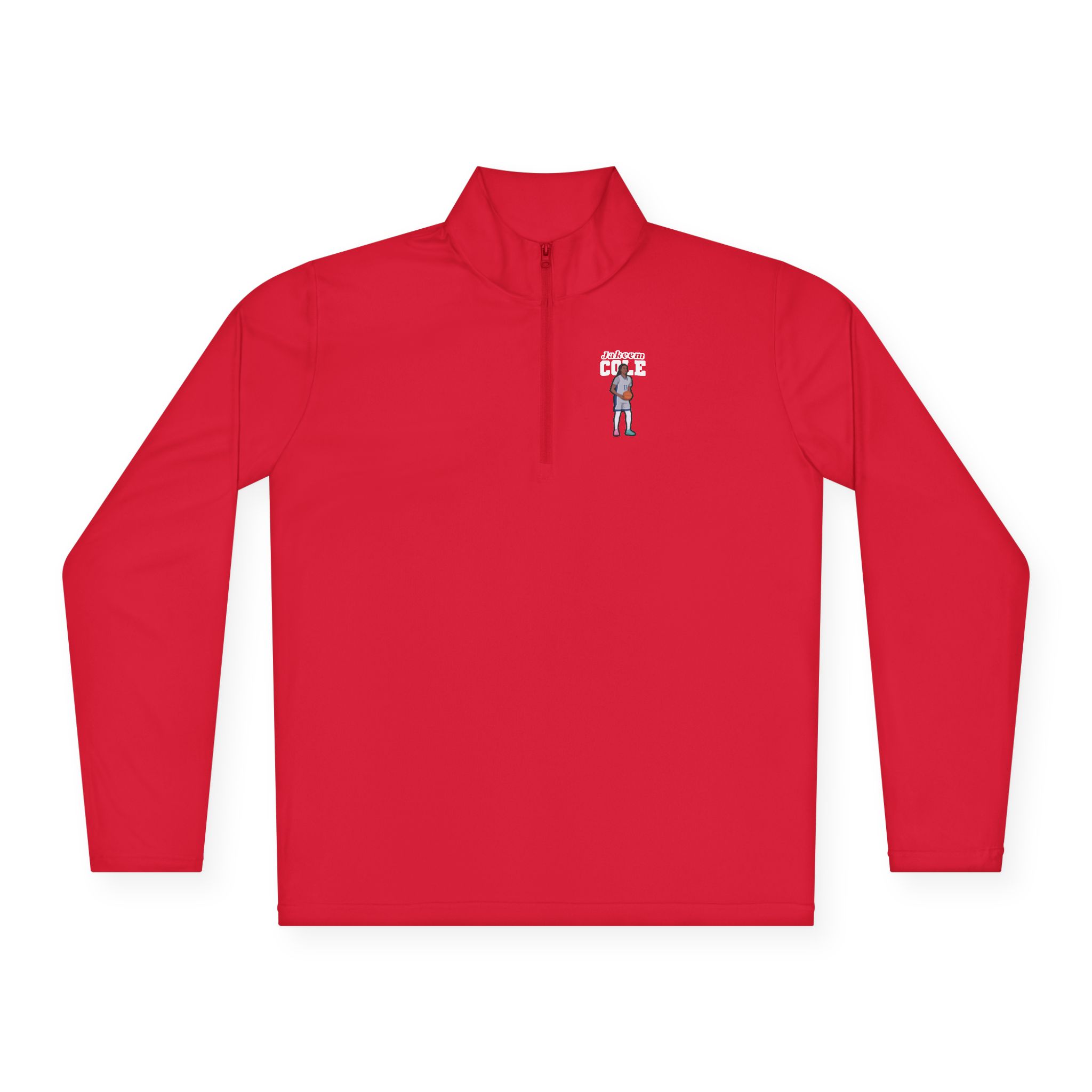 Q-Zip Pullover — character_name_arch in Red