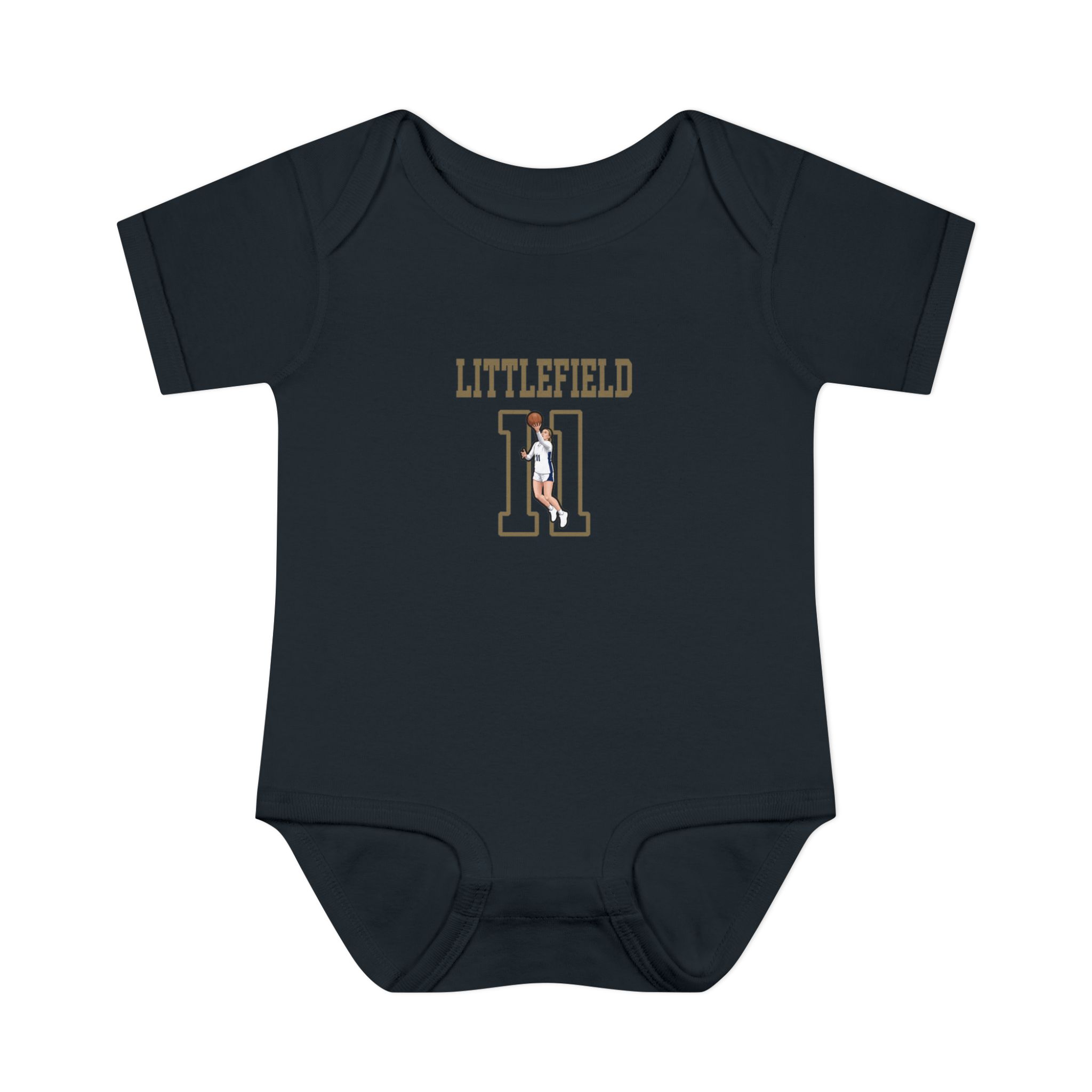 Baby Onesie — character_shirsey in Black