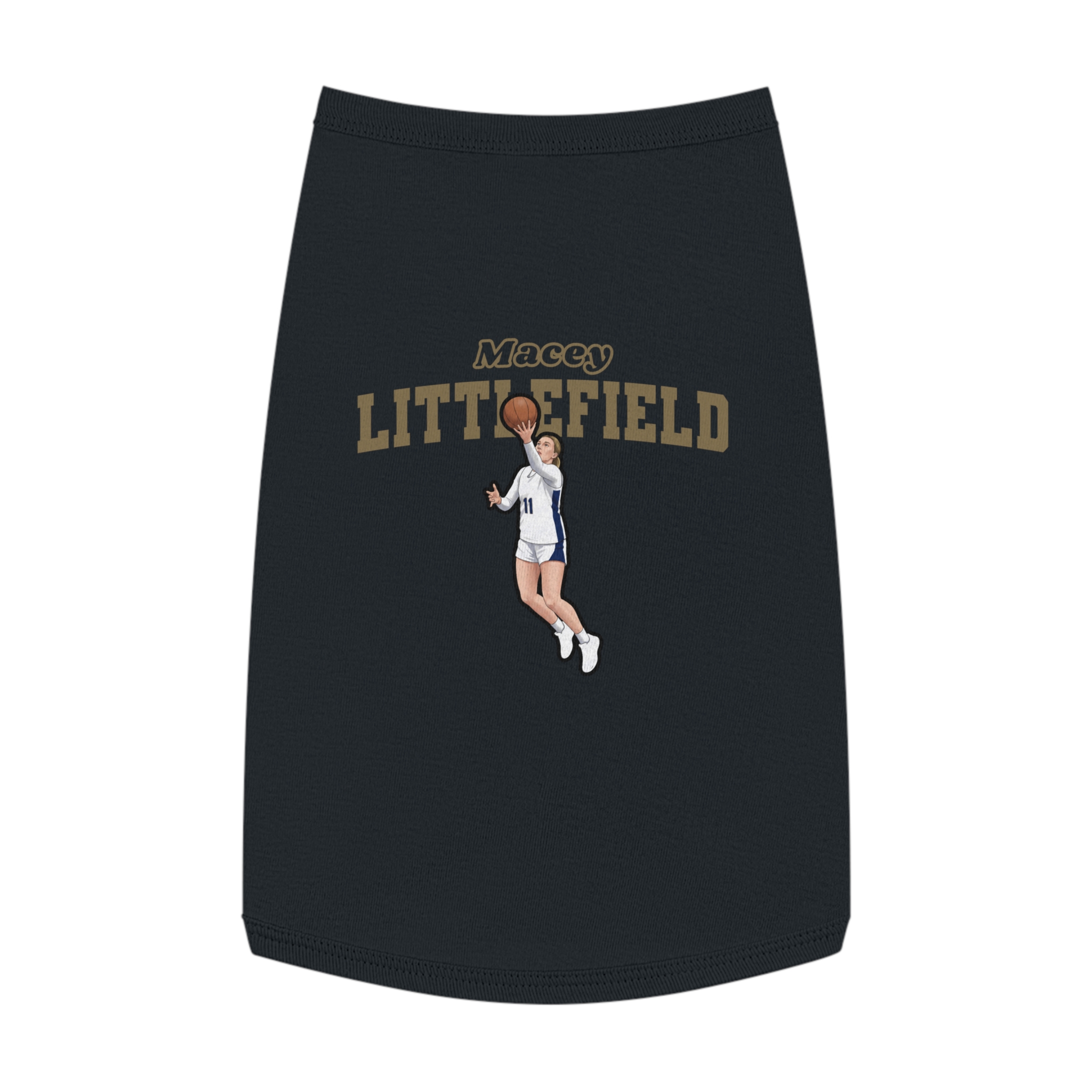 Pet Tank Top — character_name_arch in Black