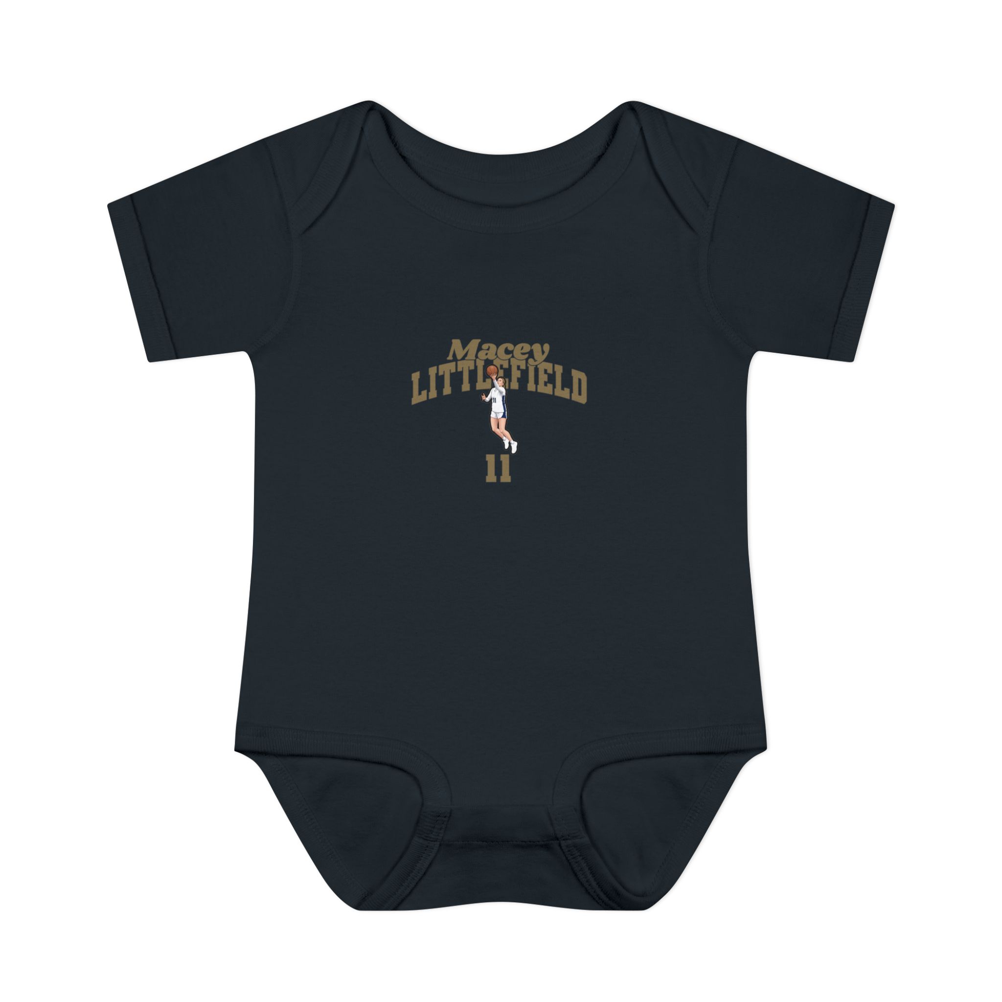 Baby Onesie — character_signature_arch in Black