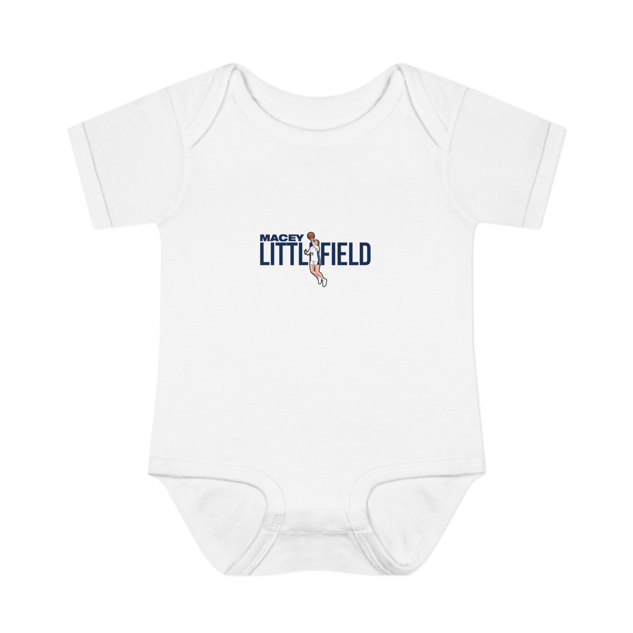 Baby Onesie — character_player_name in White