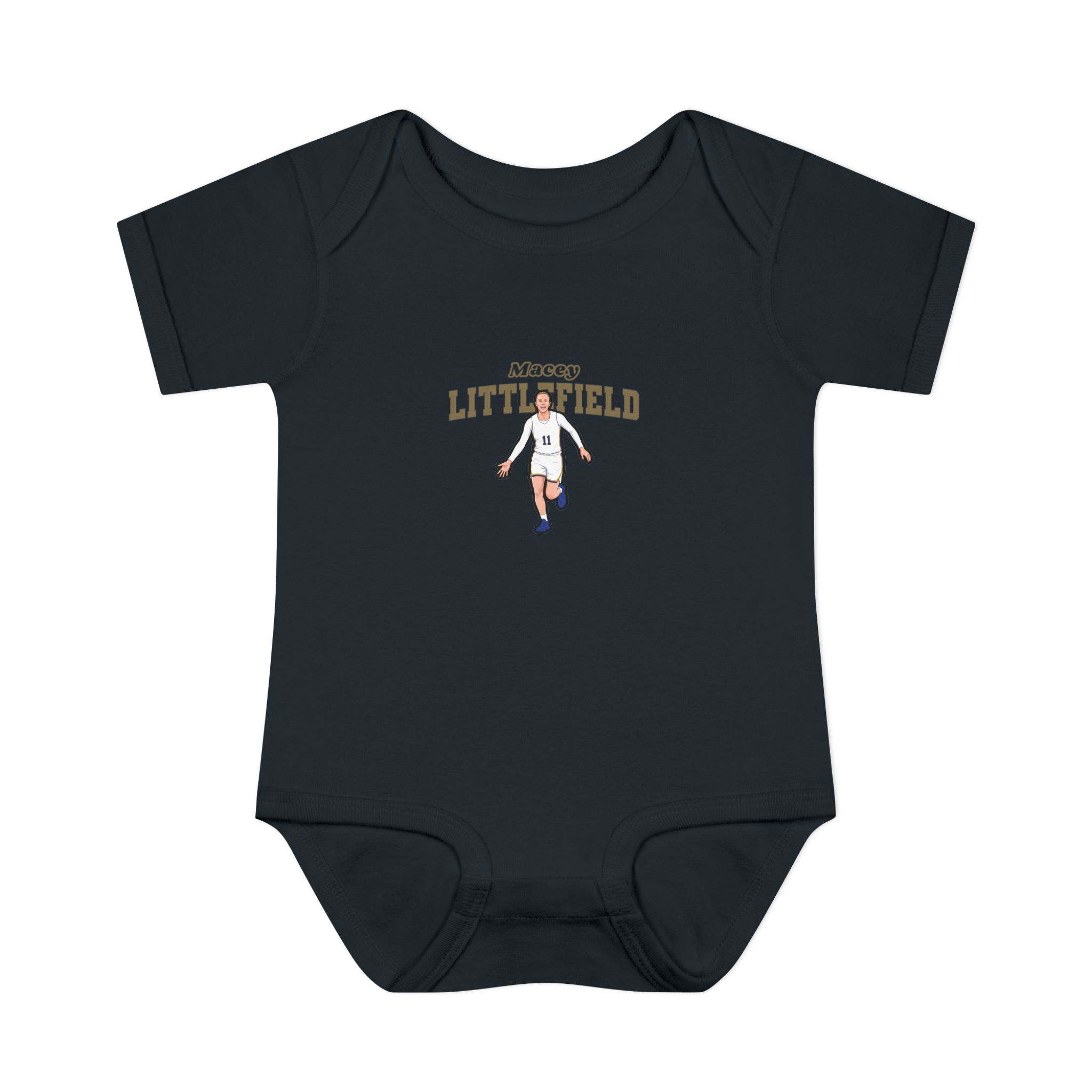 Baby Onesie — character_name_arch in Black