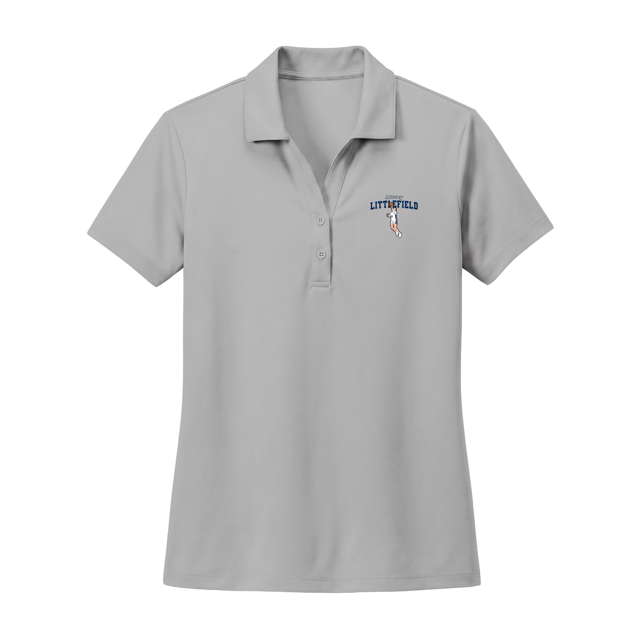 Women's Polo — character_name_arch in Silver