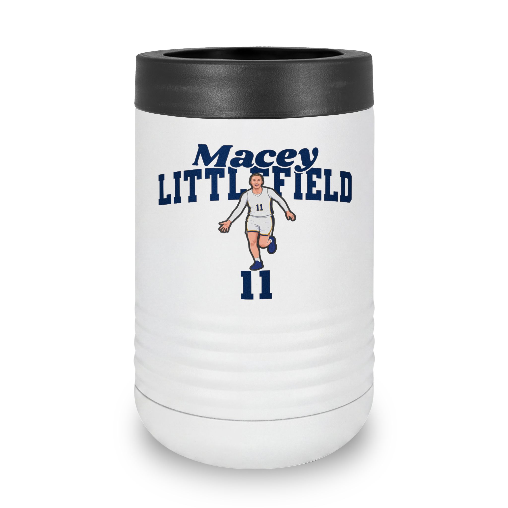 Stainless Can Cooler — character_signature_arch in White