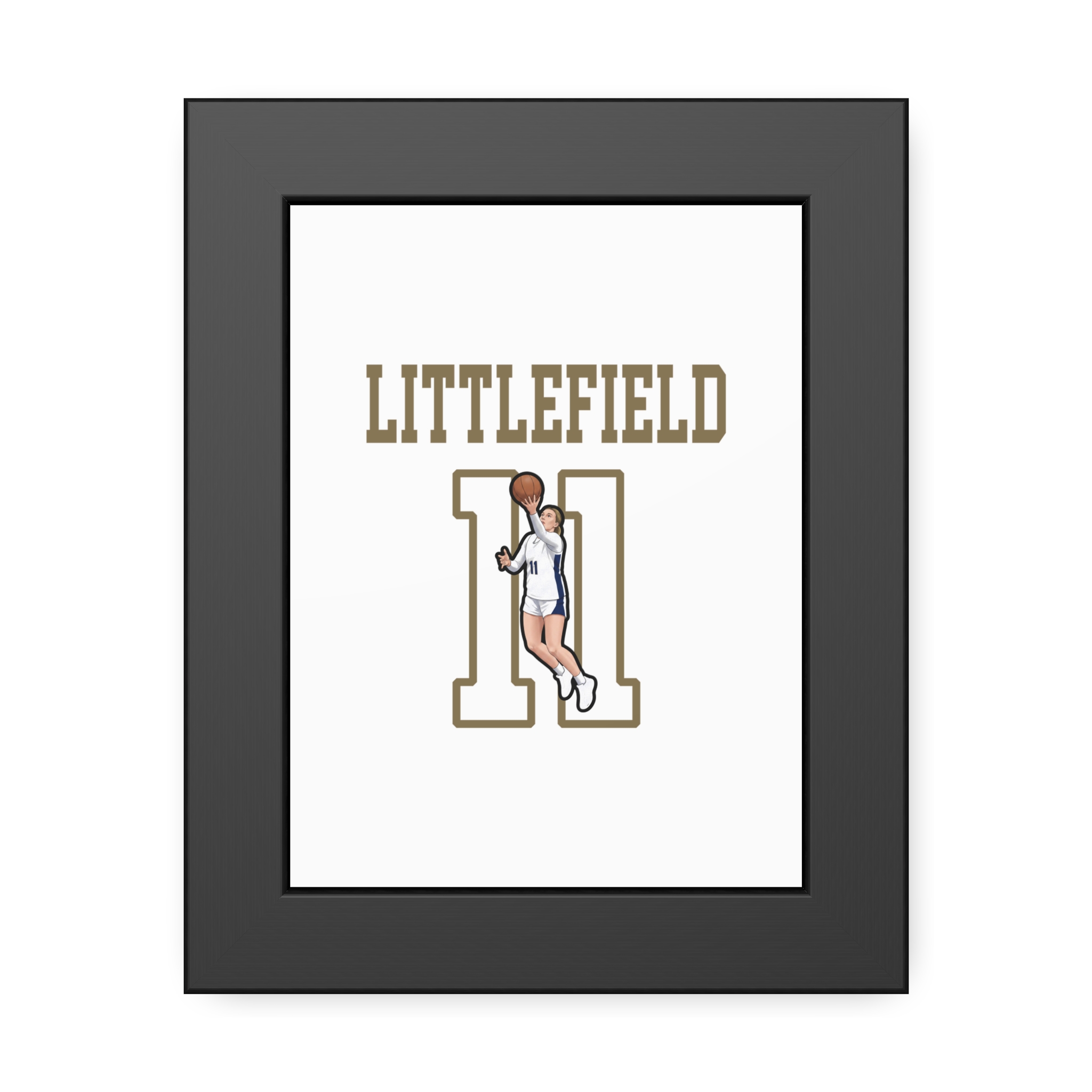 Framed Poster — character_shirsey in Black