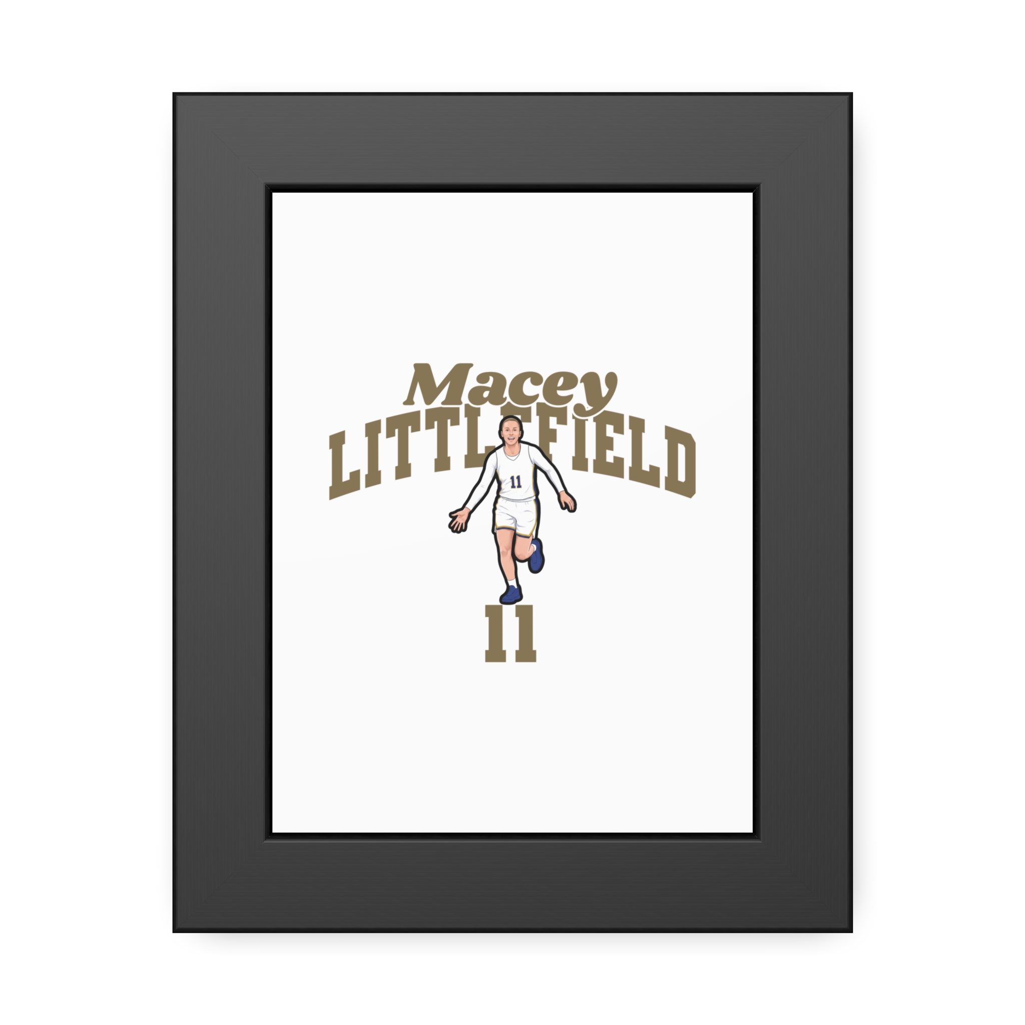 Framed Poster — character_signature_arch in Black