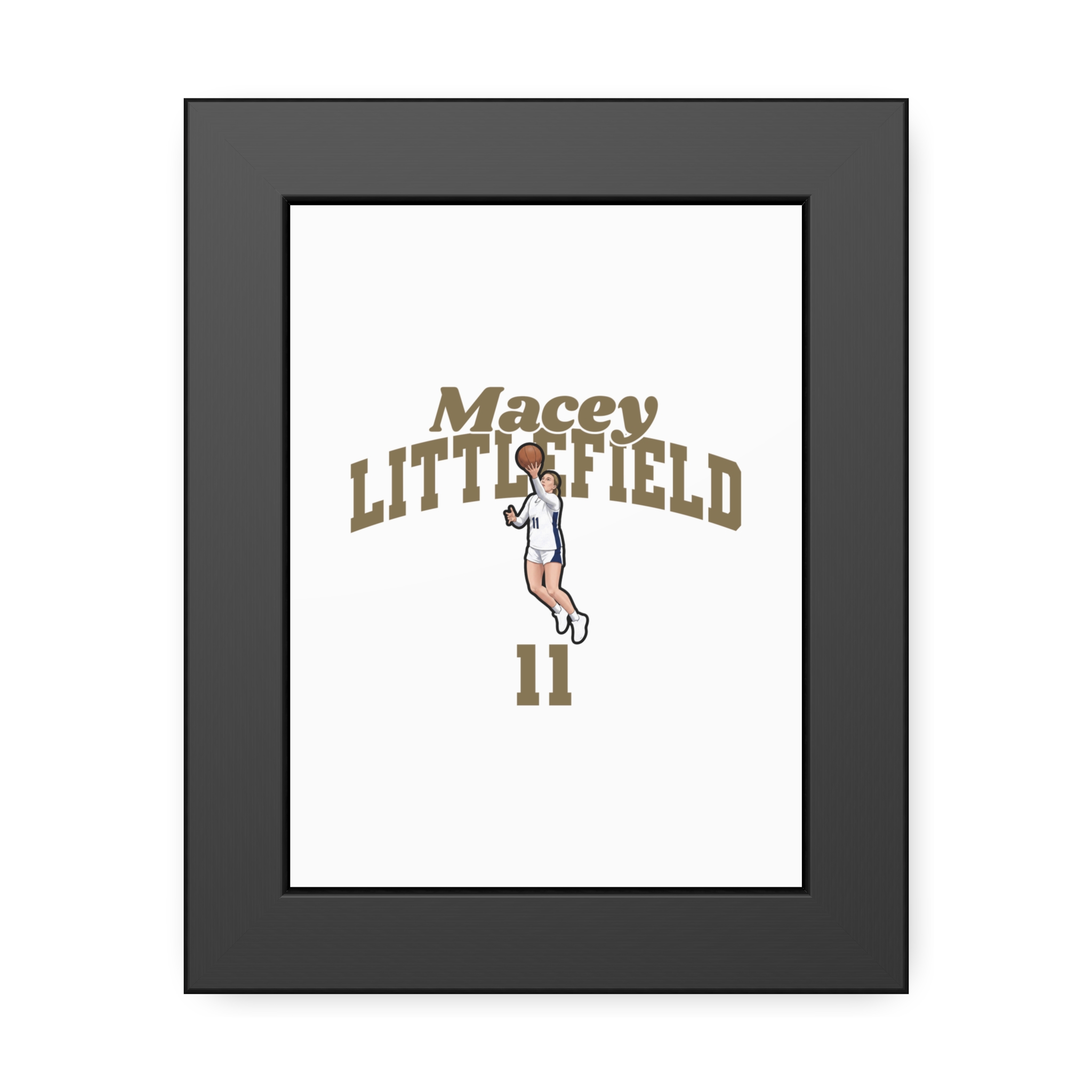 Framed Poster — character_signature_arch in Black