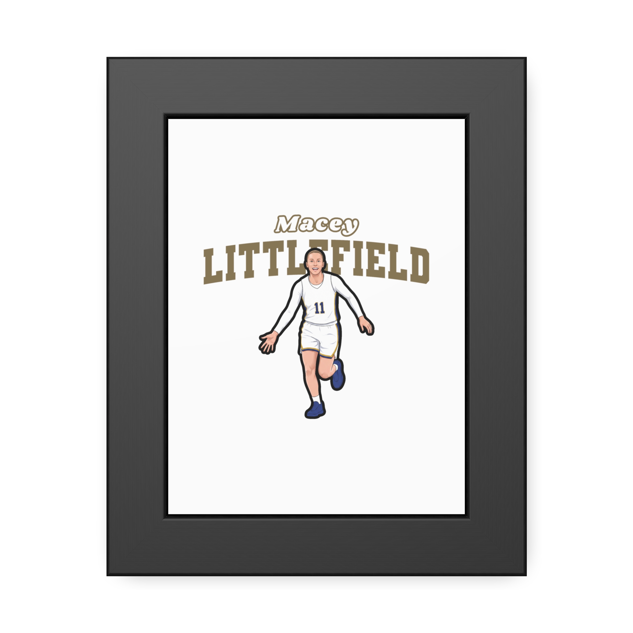 Framed Poster — character_name_arch in Black