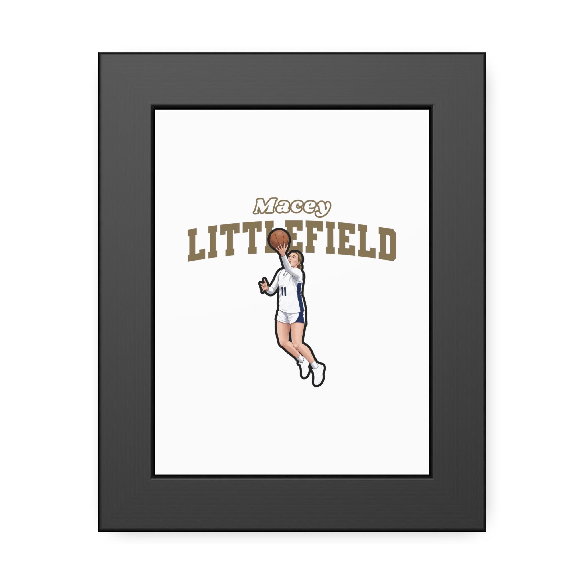 Framed Poster — character_name_arch in Black
