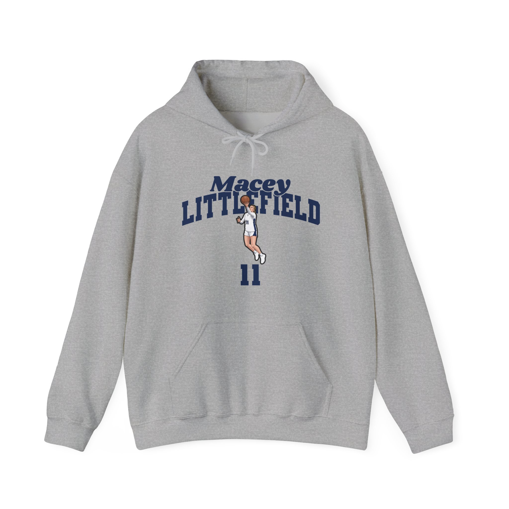 Hoodie — character_signature_arch in Grey
