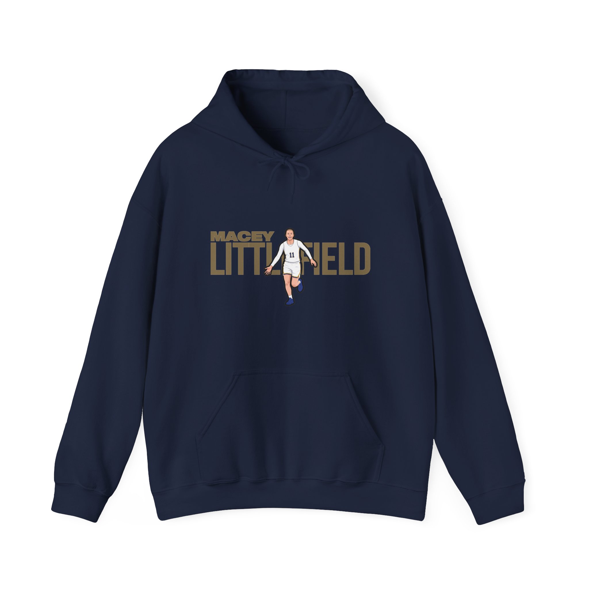 Hoodie — character_player_name in Navy