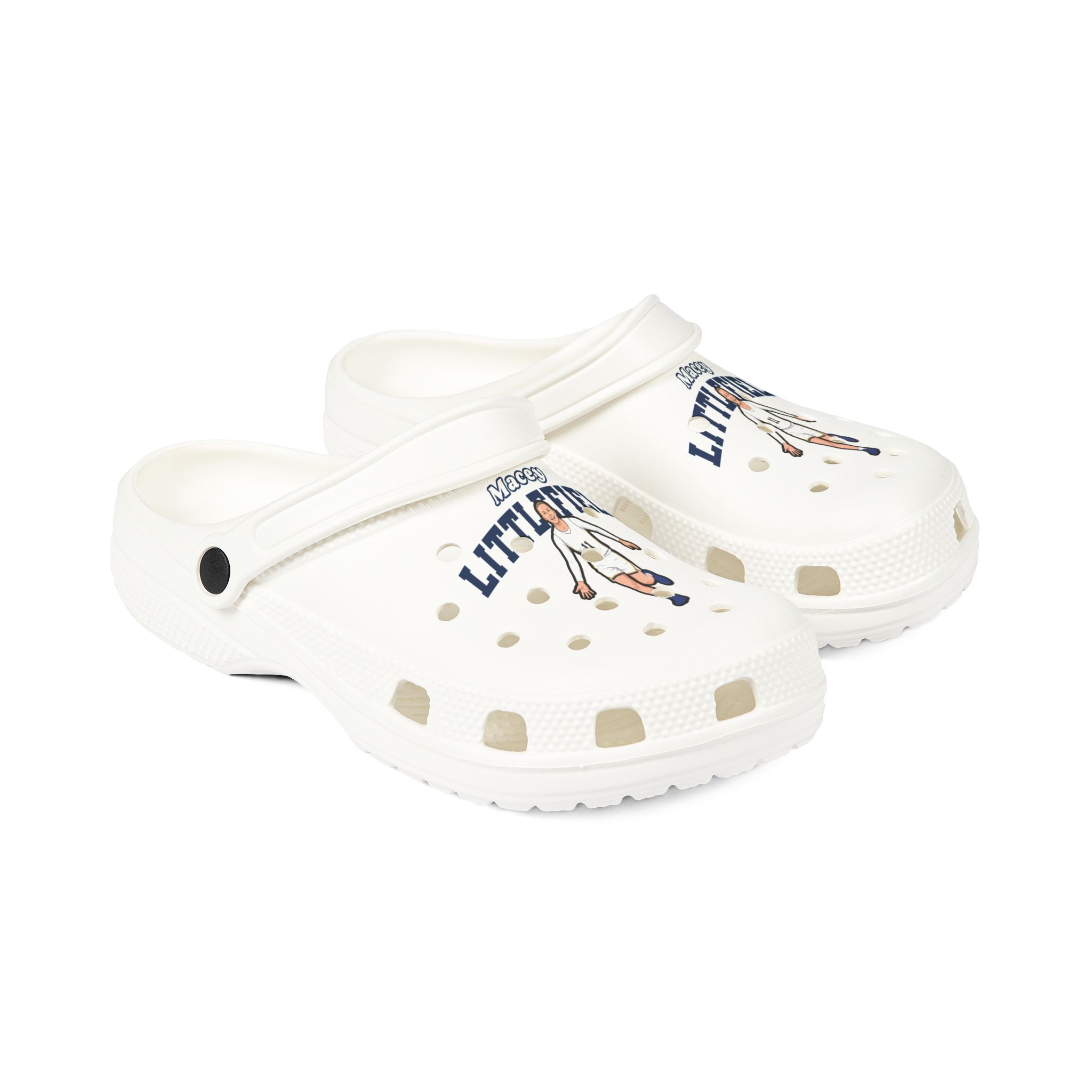Rubber Clogs — character_name_arch in White