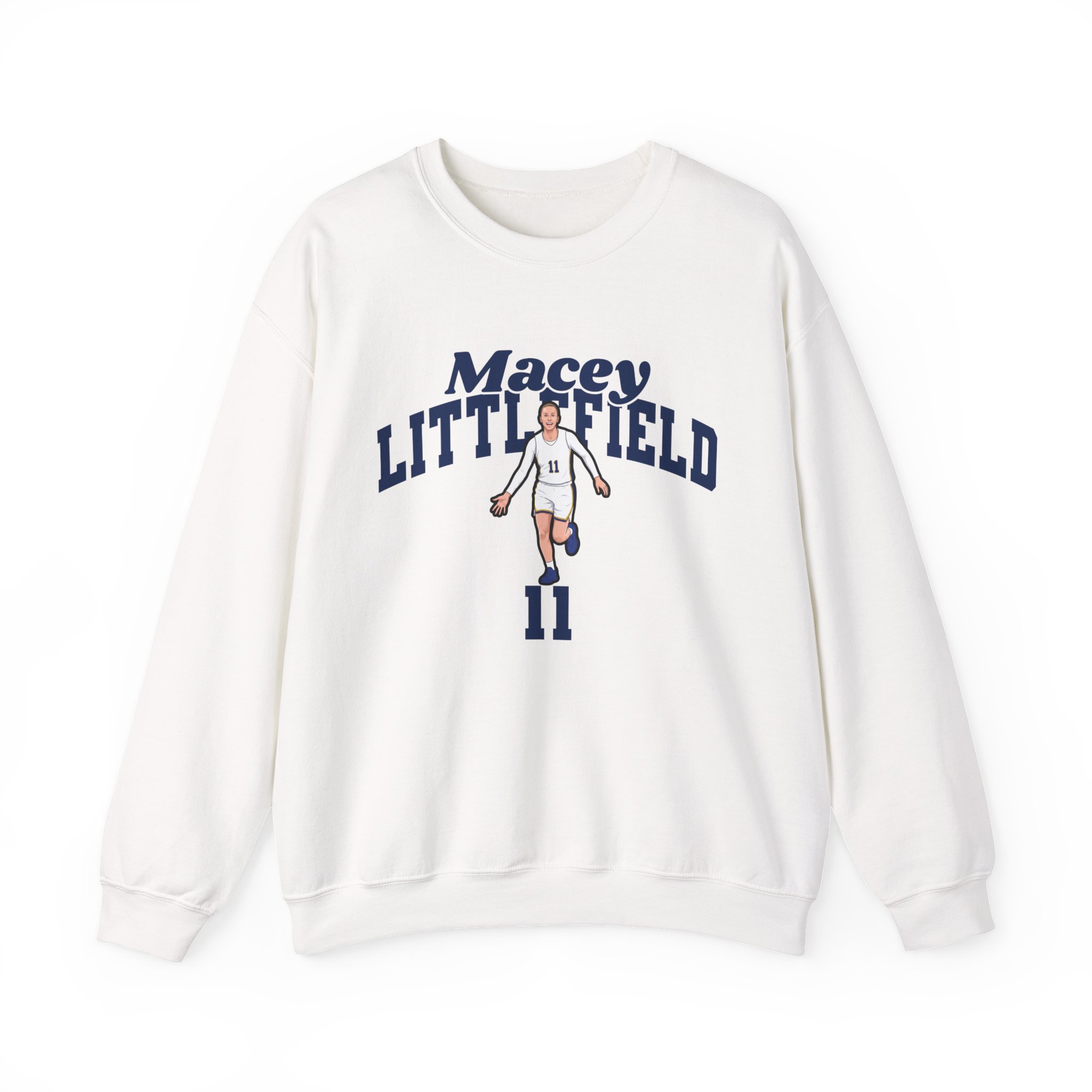 Crewneck Sweatshirt — character_signature_arch in White