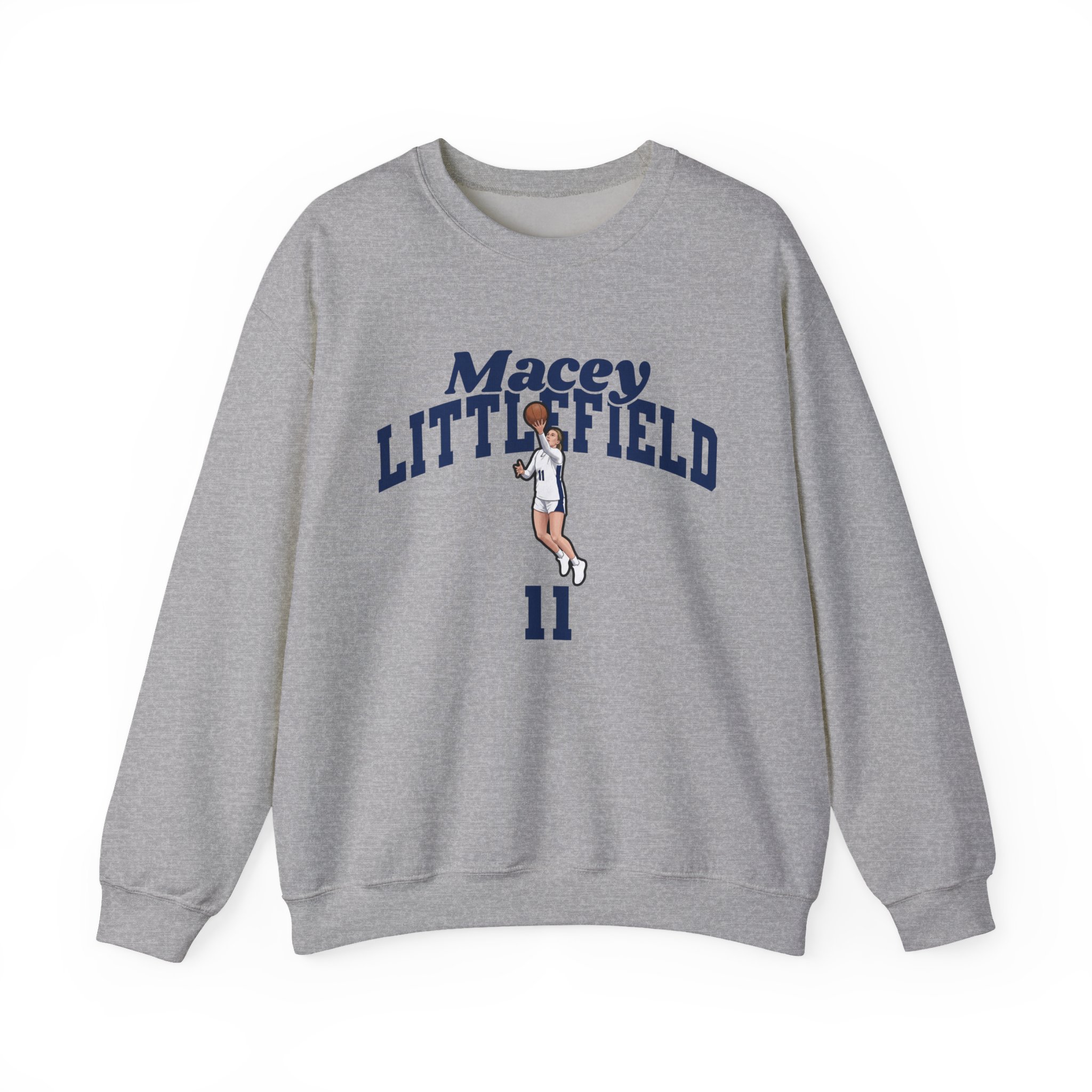 Crewneck Sweatshirt — character_signature_arch in Grey