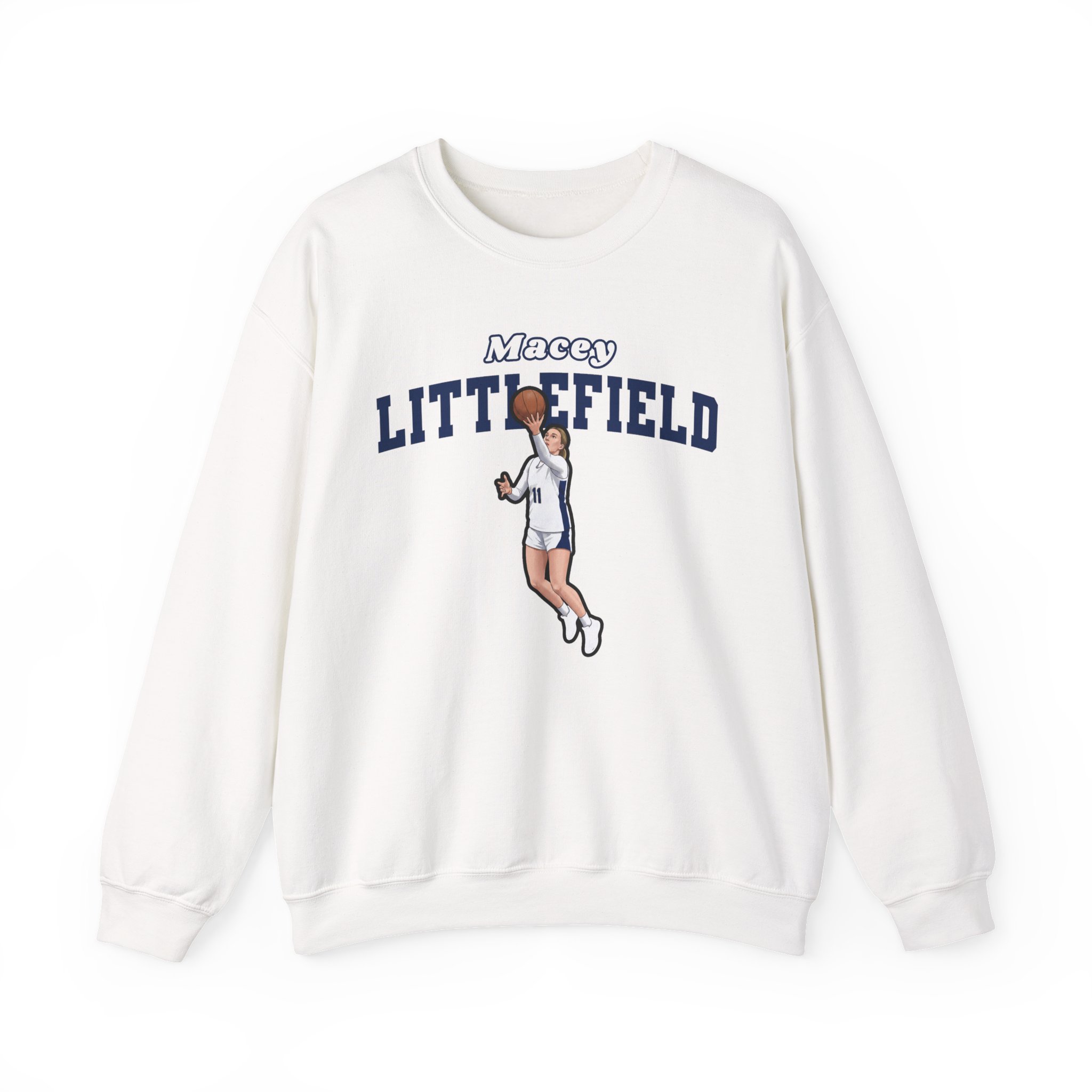 Crewneck Sweatshirt — character_name_arch in White