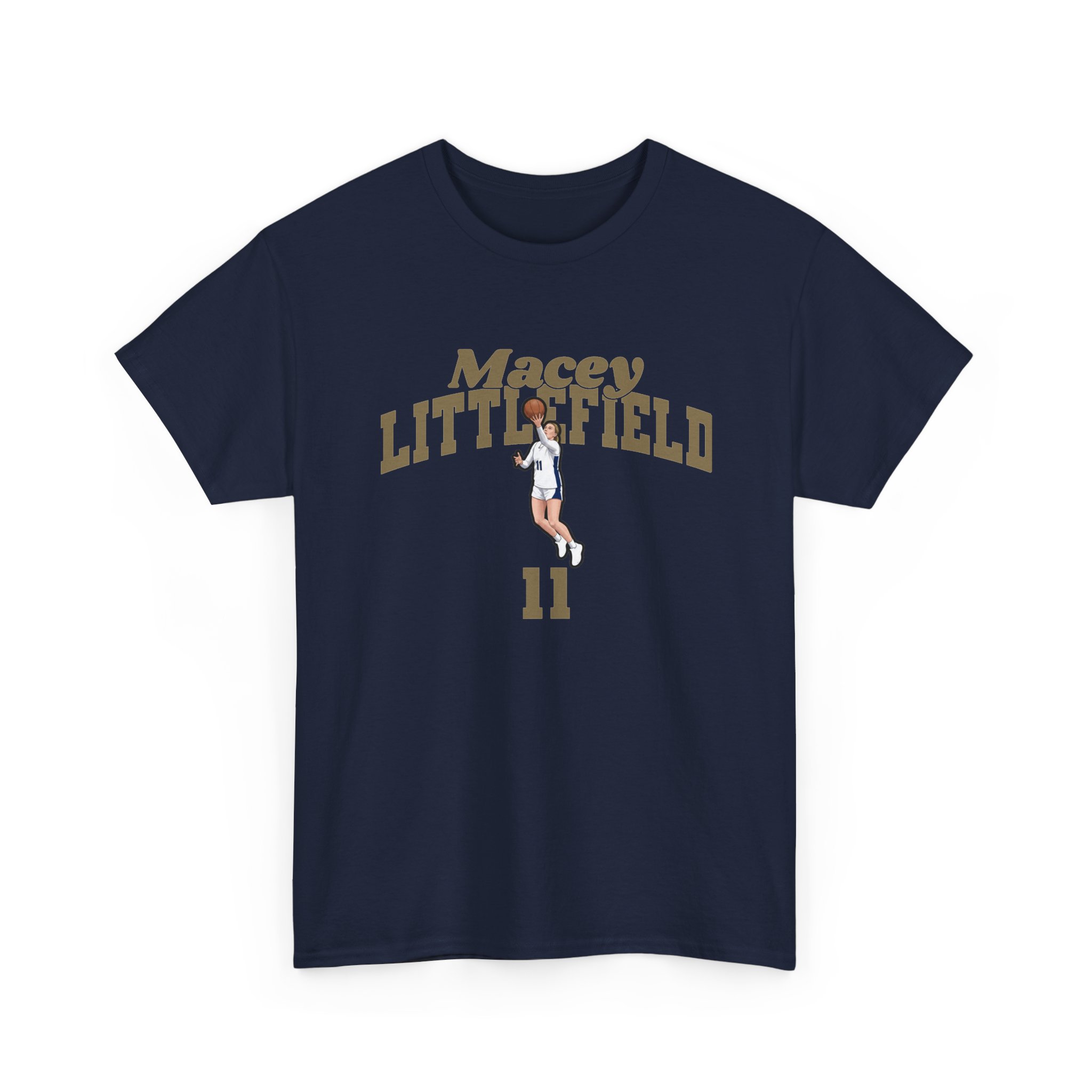 Tee — character_signature_arch in Navy