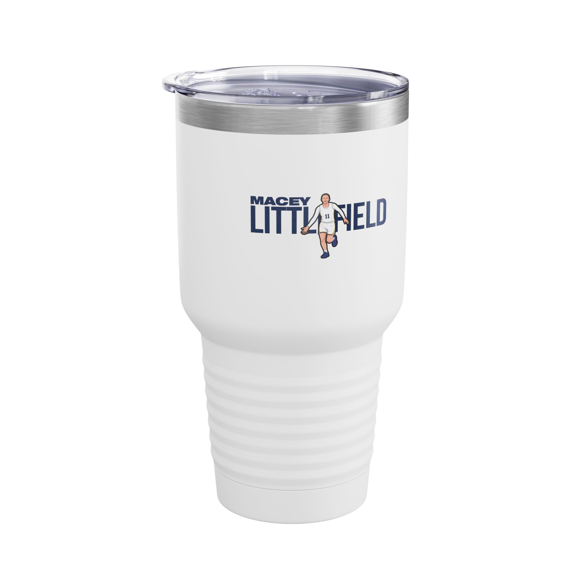 30oz Tumbler — character_player_name in White