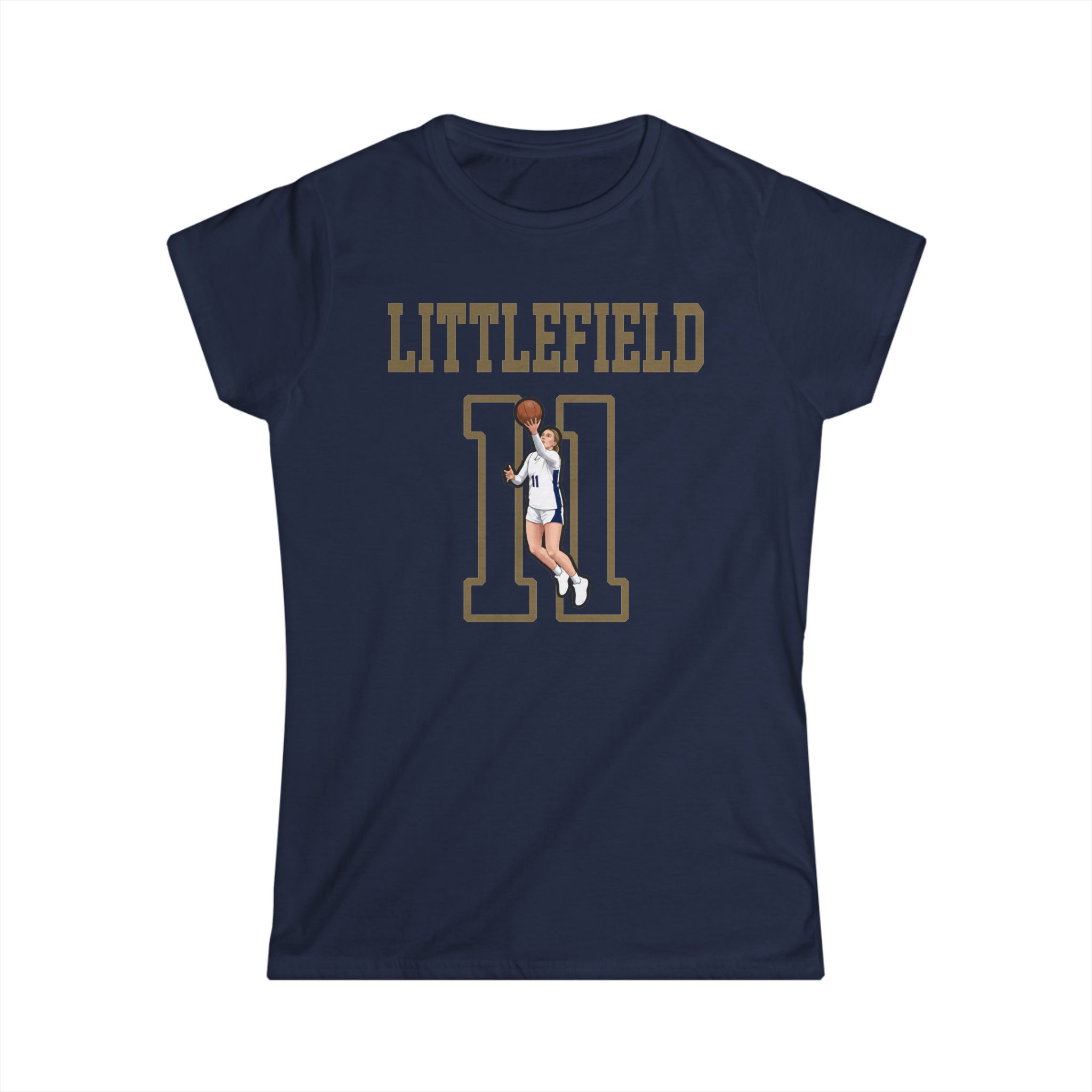 Women's Softstyle Tee — character_shirsey in Navy