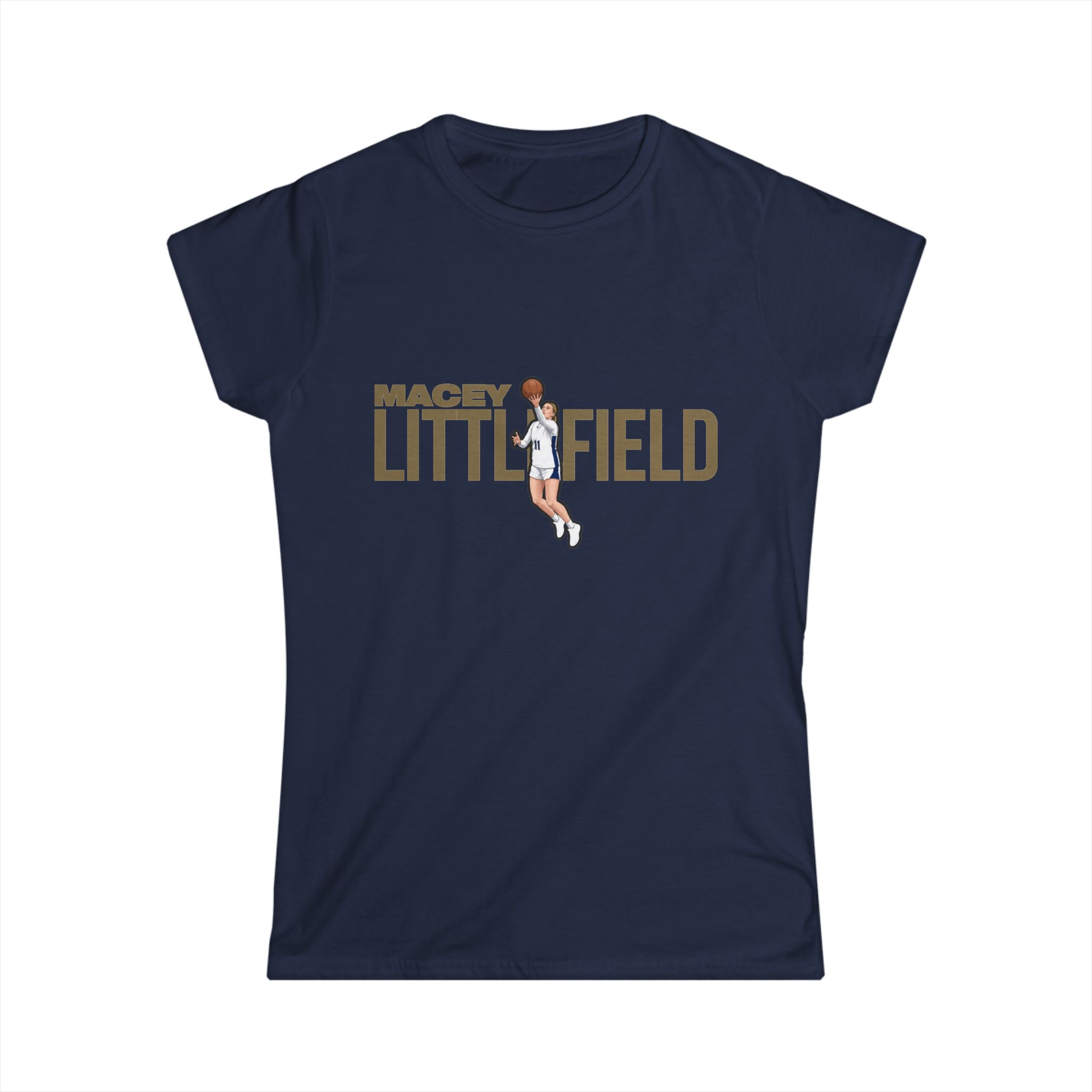 Women's Softstyle Tee — character_player_name in Navy