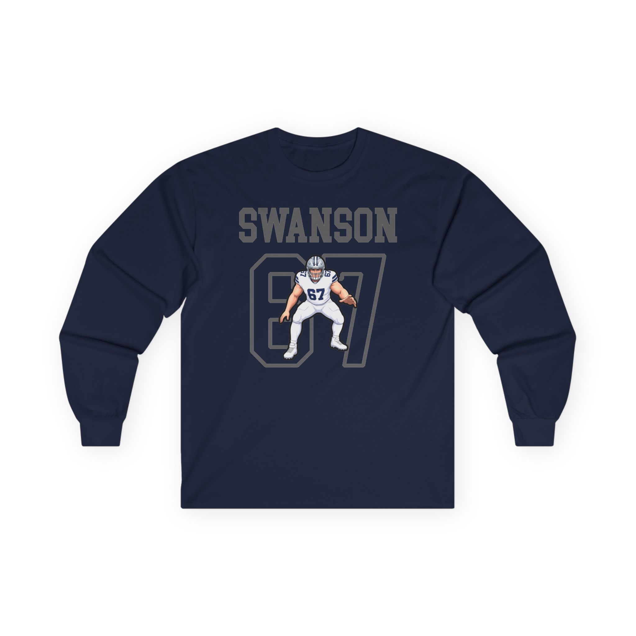 Long Sleeve Tee — character_shirsey in Navy