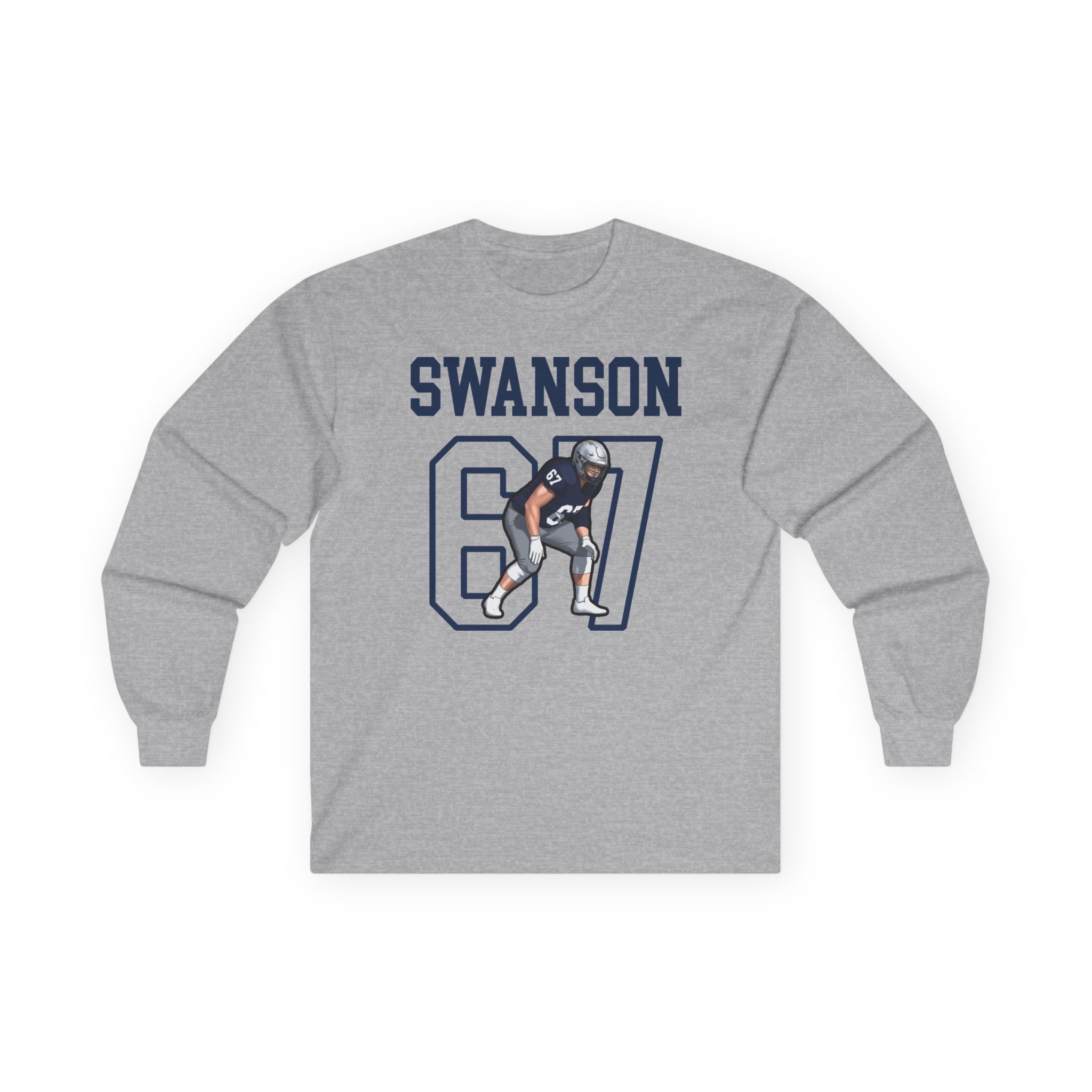 Long Sleeve Tee — character_shirsey in Grey
