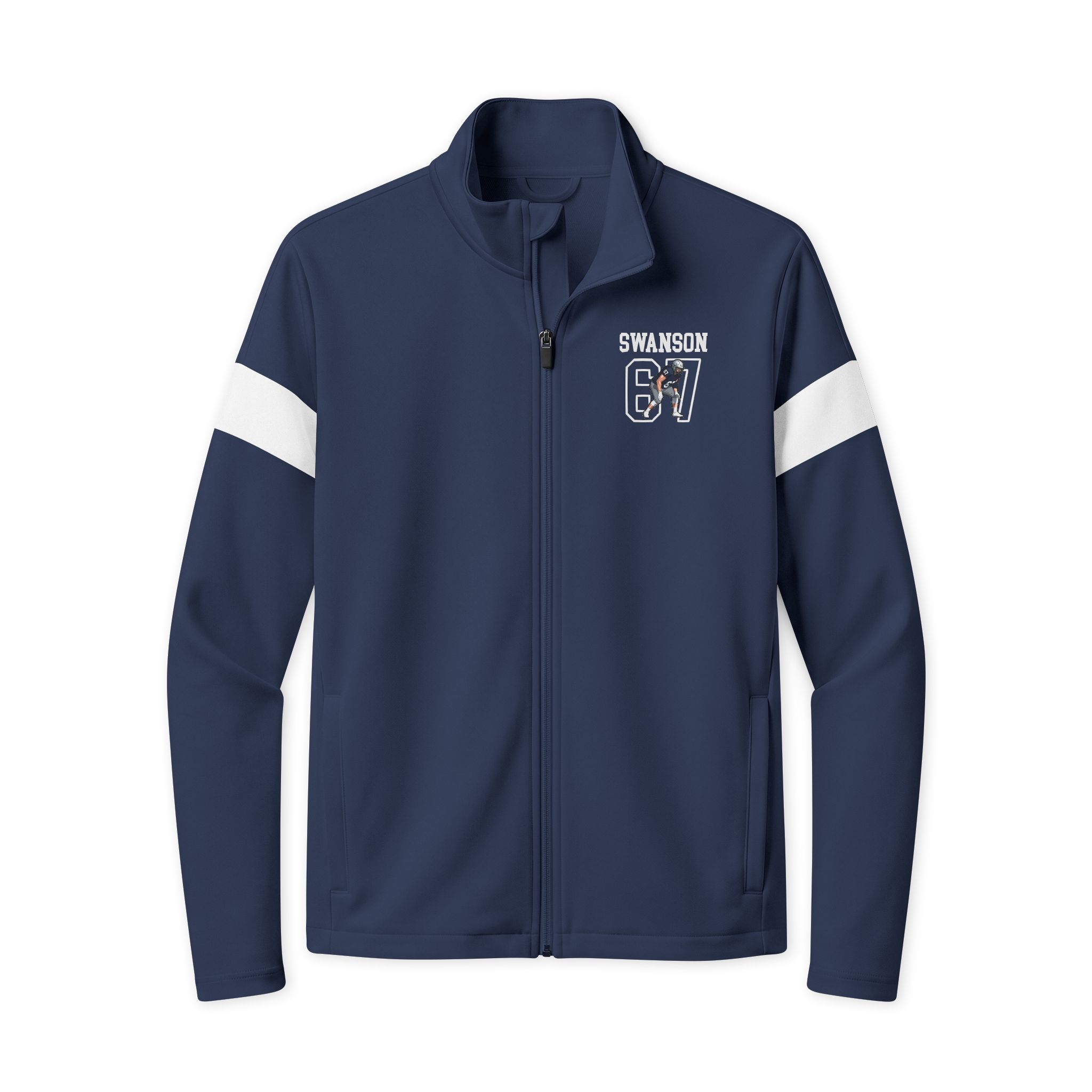 Travel Full-Zip Jacket — character_shirsey in True Navy/ White