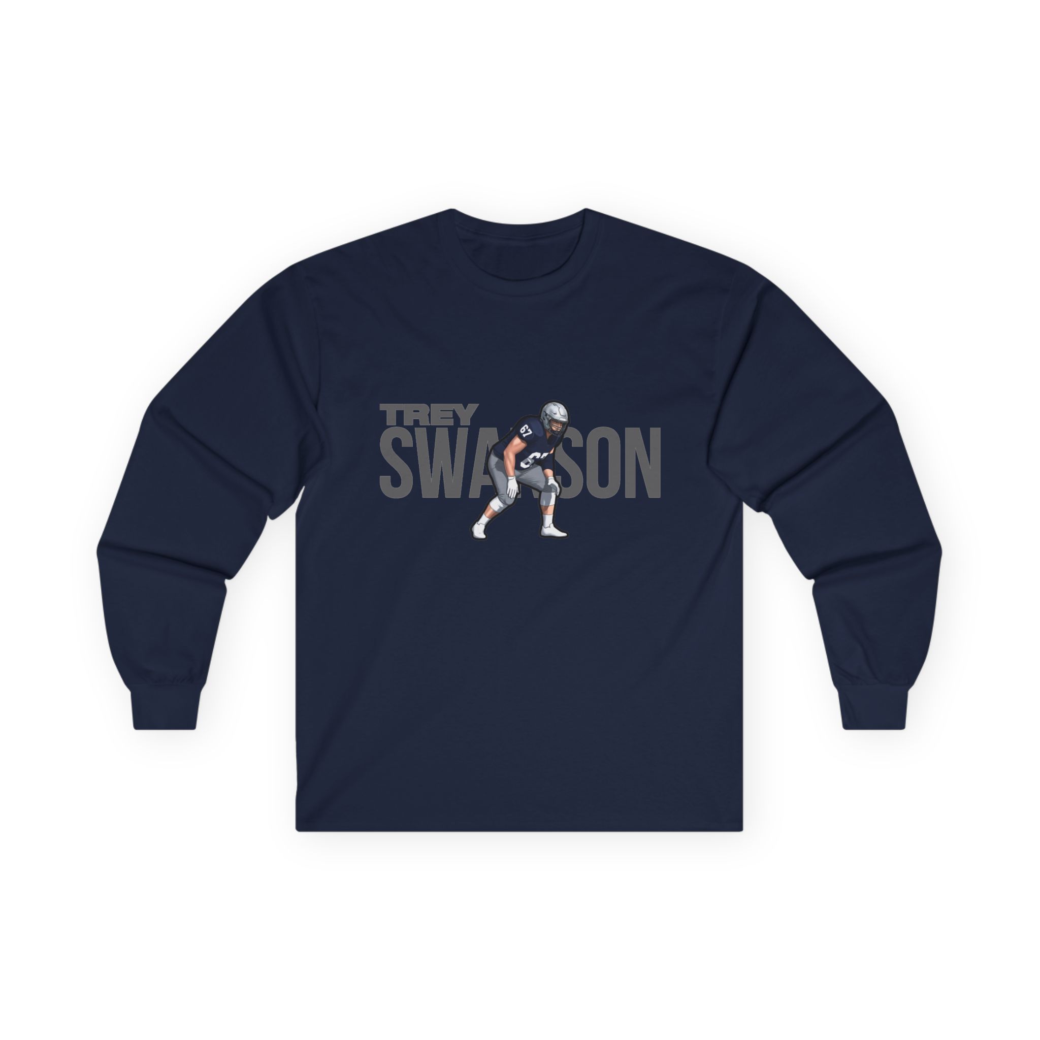 Long Sleeve Tee — character_player_name in Navy
