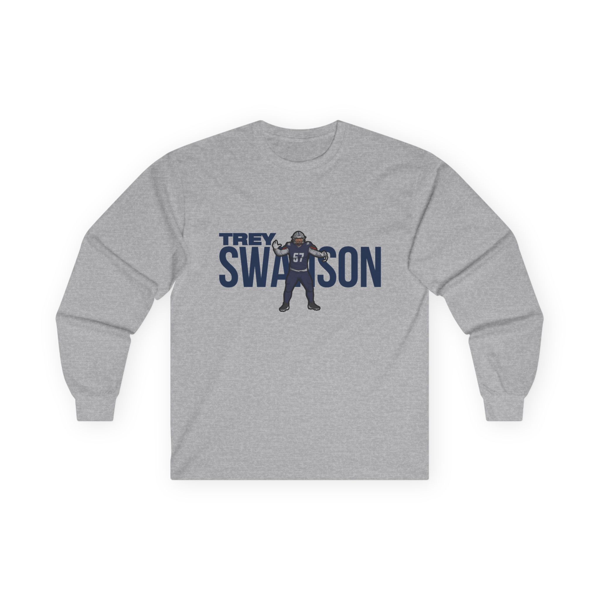 Long Sleeve Tee — character_player_name in Grey