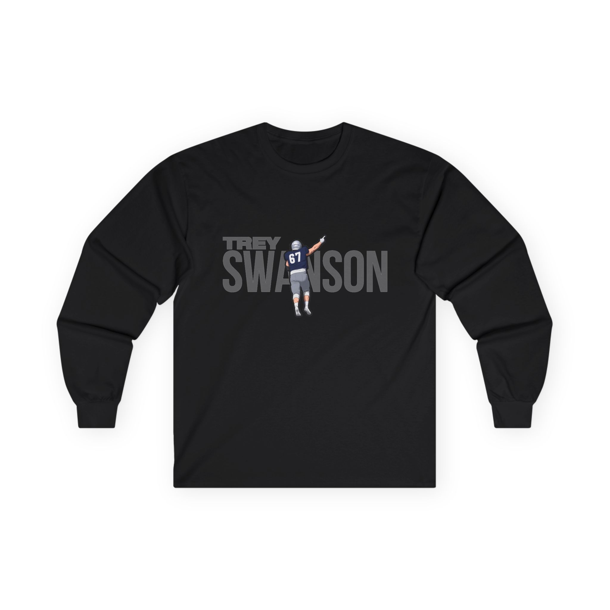 Long Sleeve Tee — character_player_name in Black