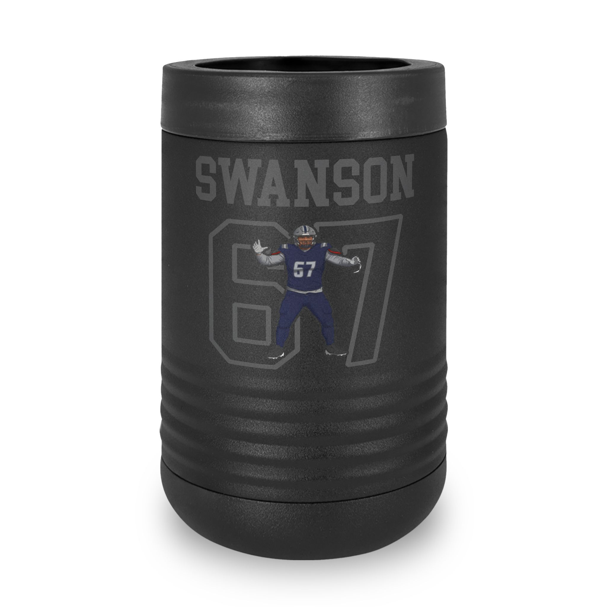 Stainless Can Cooler — character_shirsey in Black