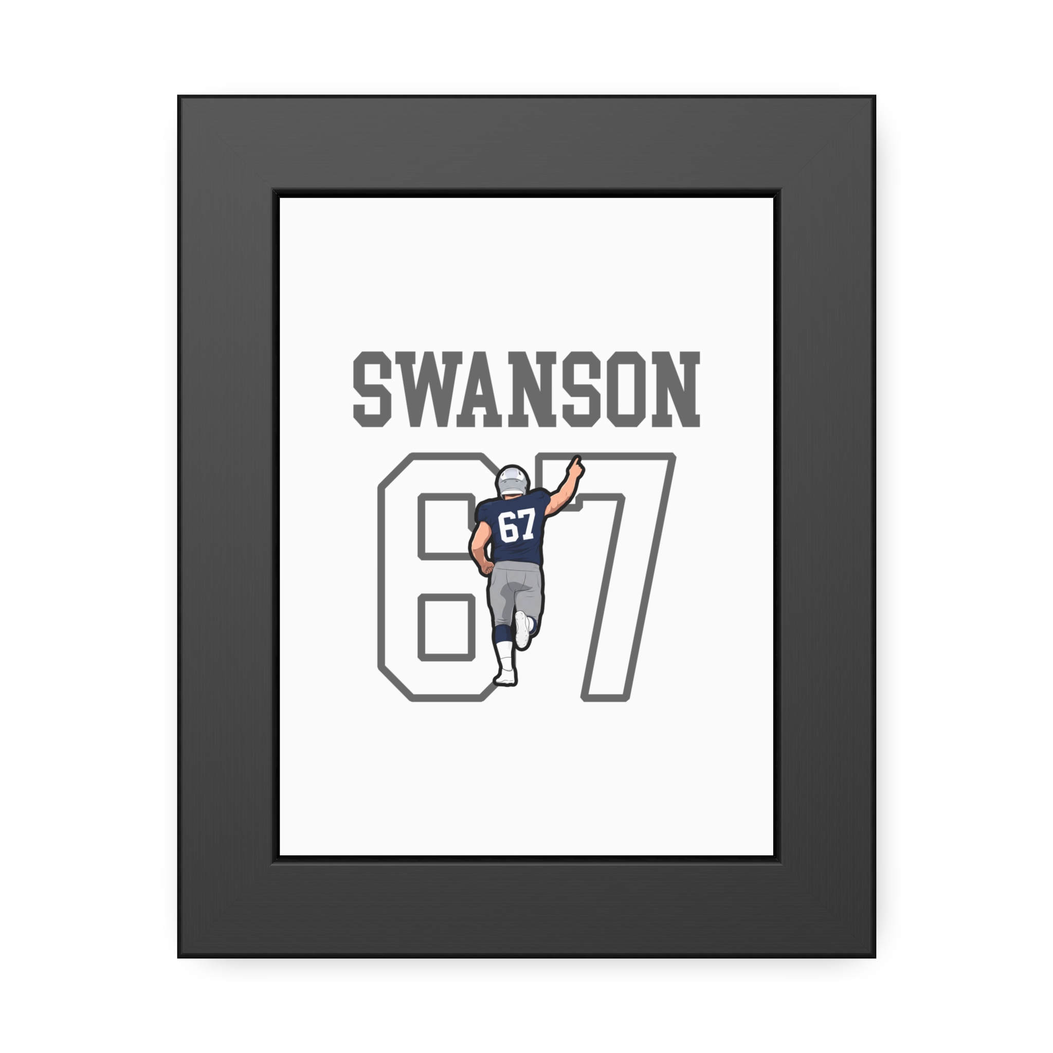 Framed Poster — character_shirsey in Black