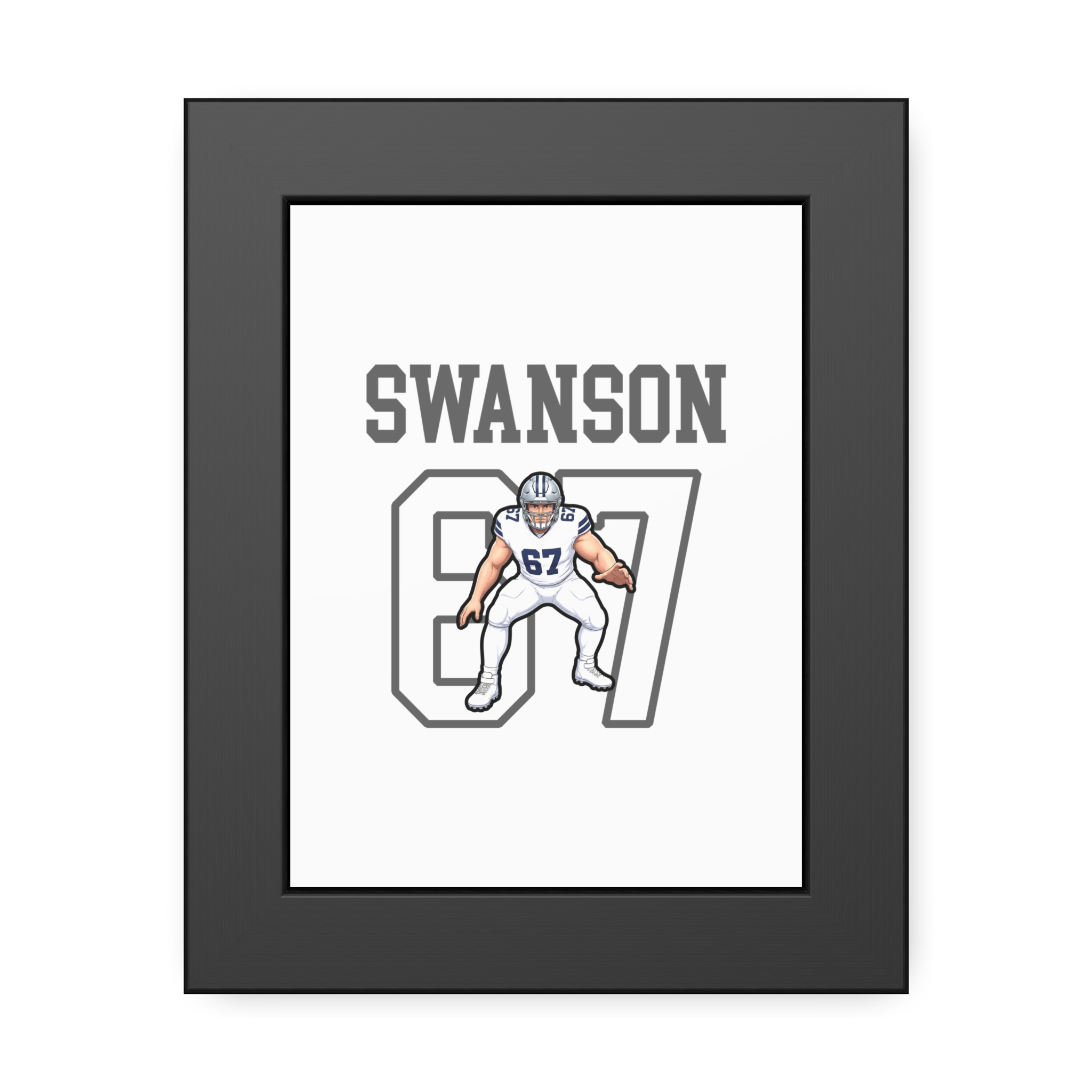 Framed Poster — character_shirsey in Black