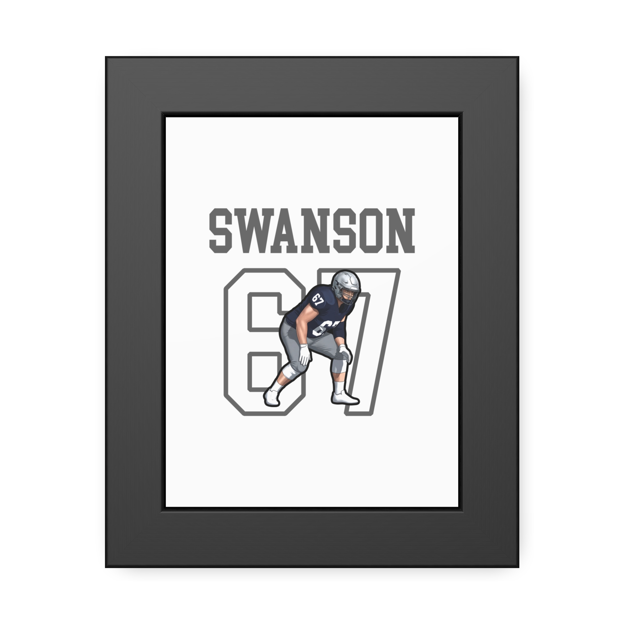 Framed Poster — character_shirsey in Black
