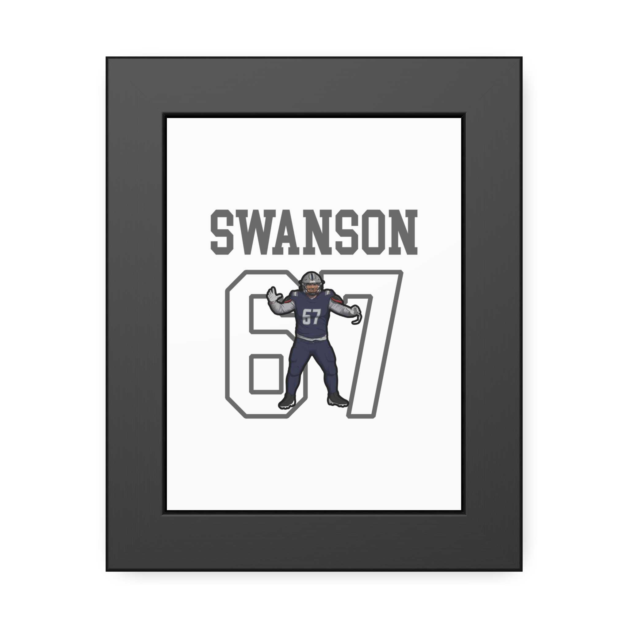 Framed Poster — character_shirsey in Black
